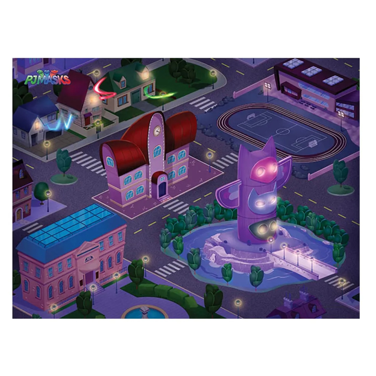 ميجا مات سجادة لعب PJ ماسكس الأصلية مع مركبة للجنسين، 3-4 سنوات