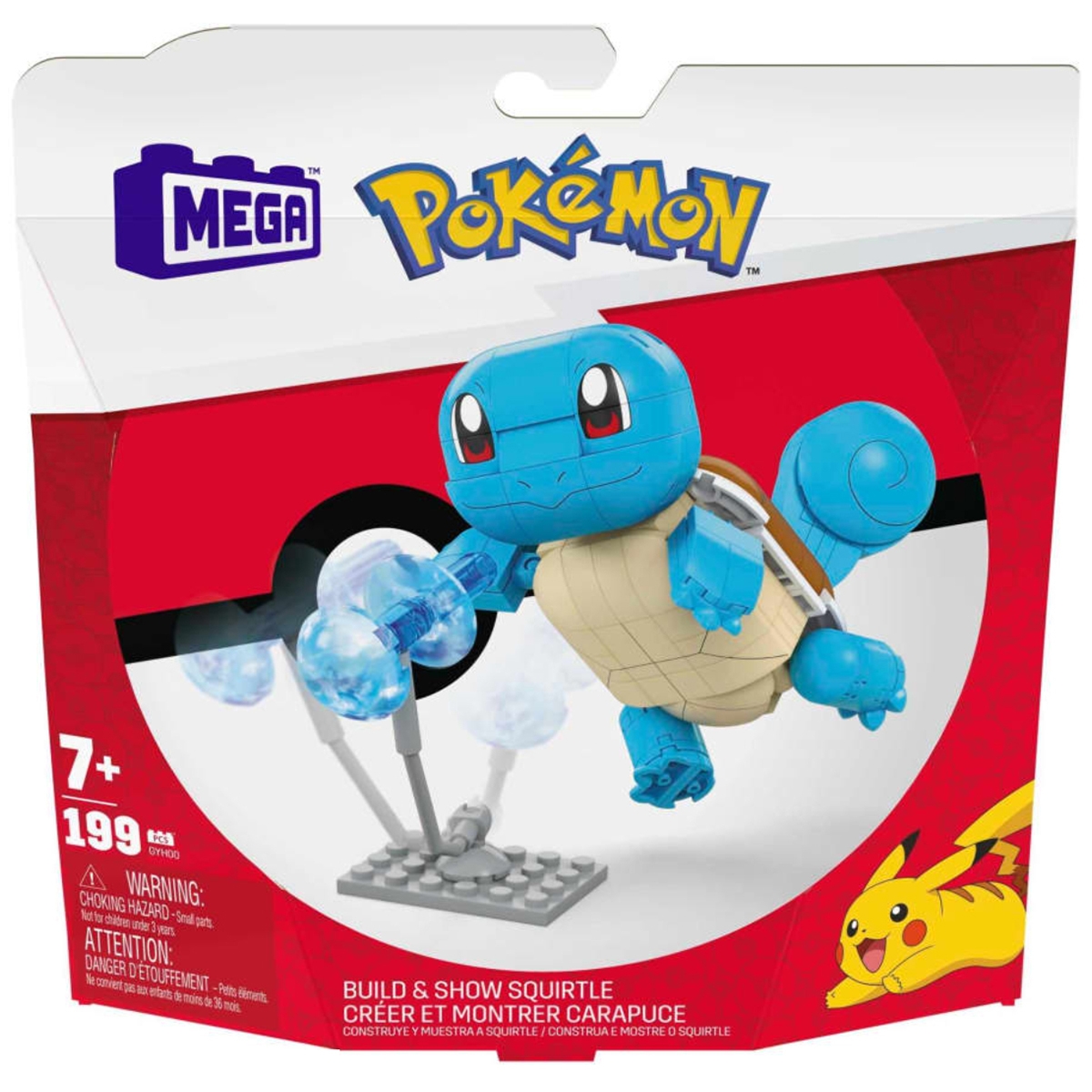 ميغا مجموعة بناء وعرض بوكيمون سكويرتل للجنسين، 8-10 سنوات