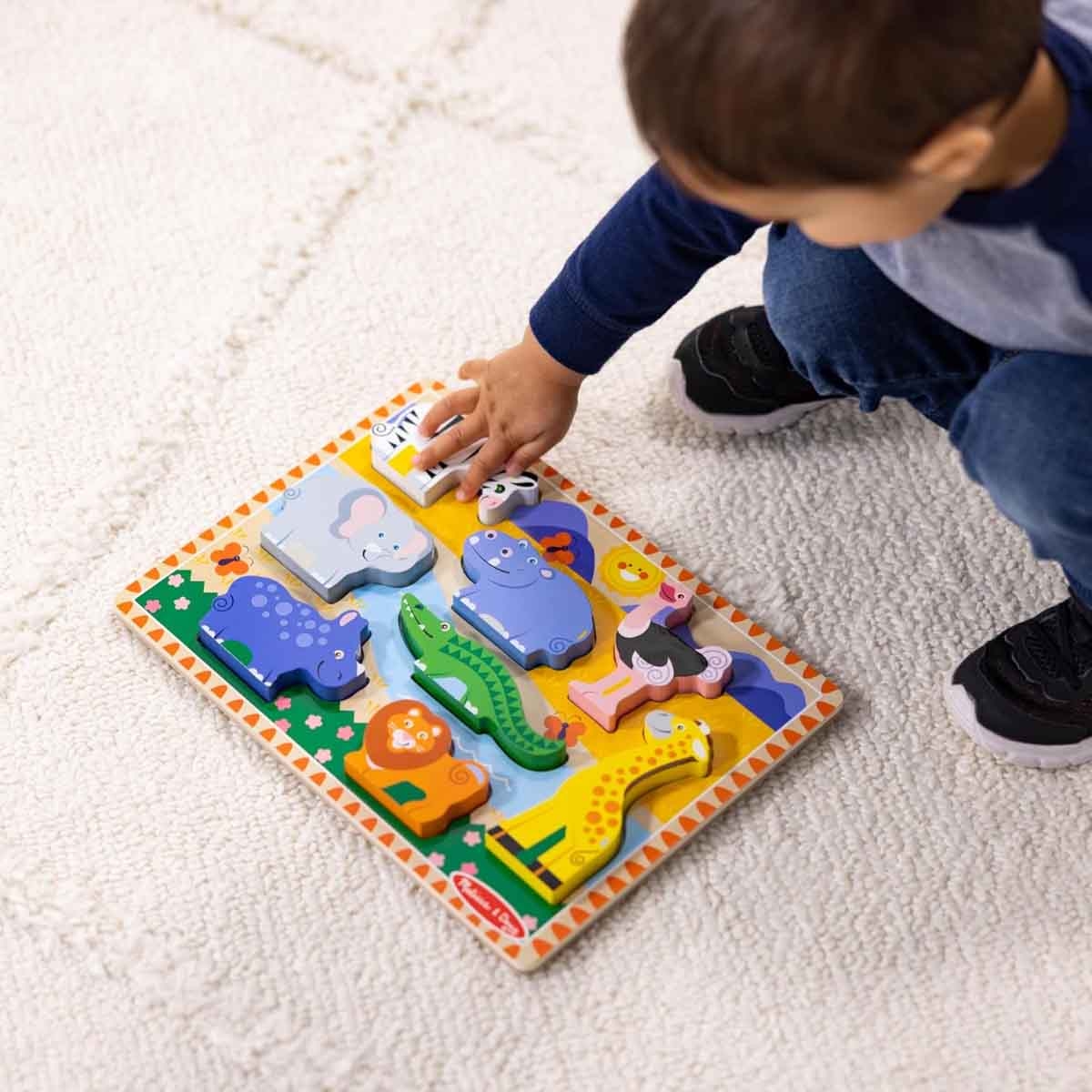 ميليسا آند دوغ لغز خشبي بسدادات سميكة سفاري للجنسين، 3-4 سنوات