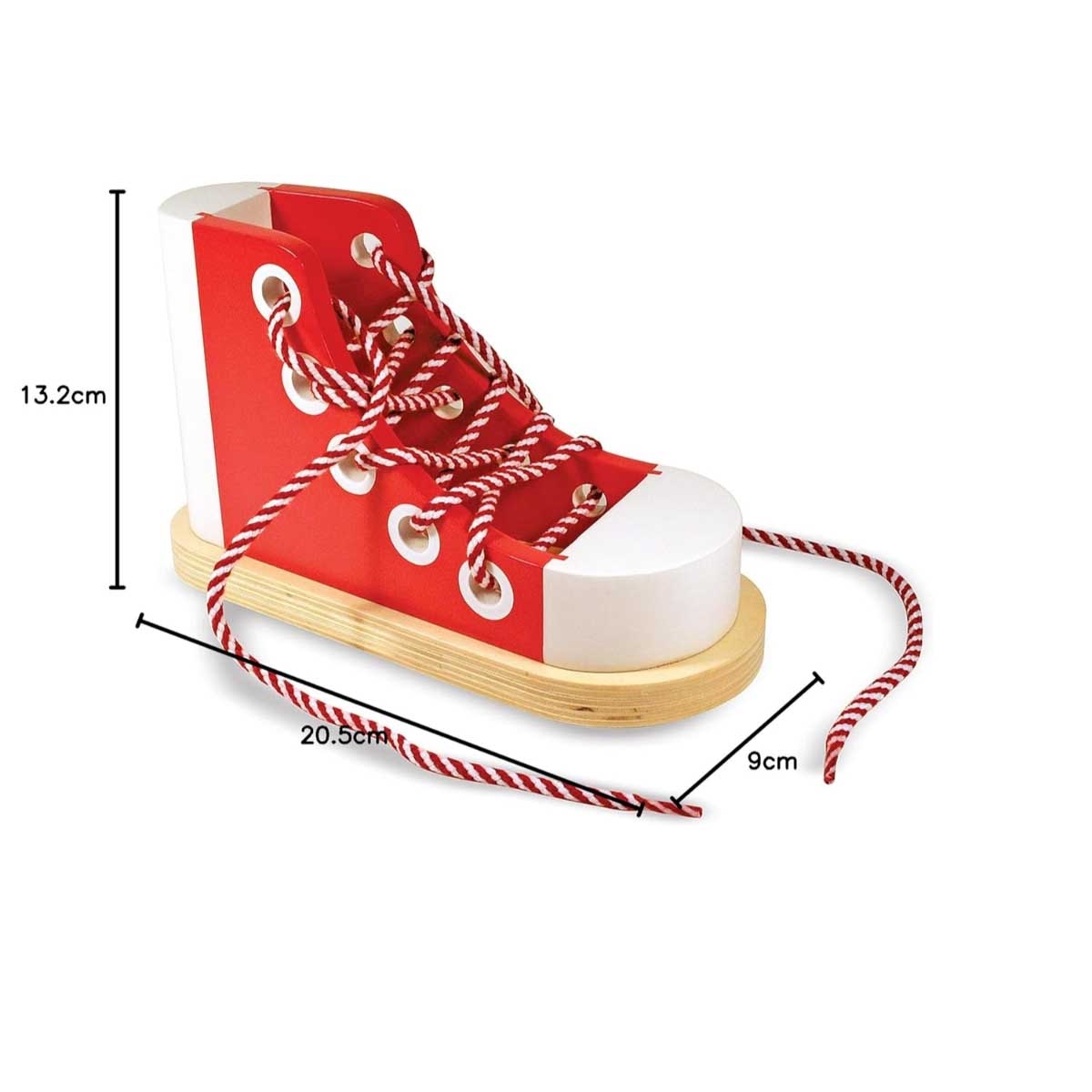 لعبة ميليسا آند دوغ التعليمية الفاخرة برباط الأحذية الخشبية، مناسبة للجنسين، من 3 إلى 4 سنوات