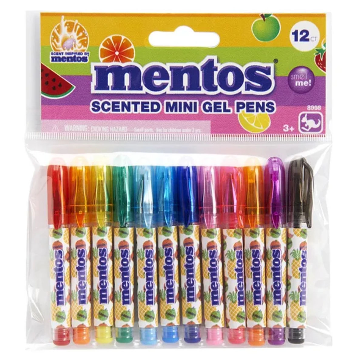 منتوس أقلام جل صغيرة معطرة للجنسين، 3-4 سنوات، مجموعة من 12