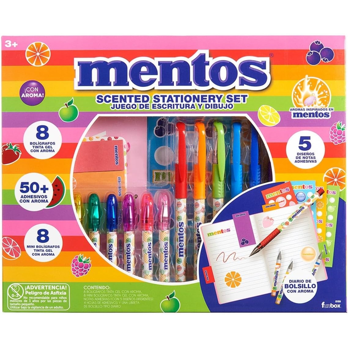 منتوس مجموعة قرطاسية معطرة للجنسين، 3-4 سنوات، مجموعة من 19 قطعة