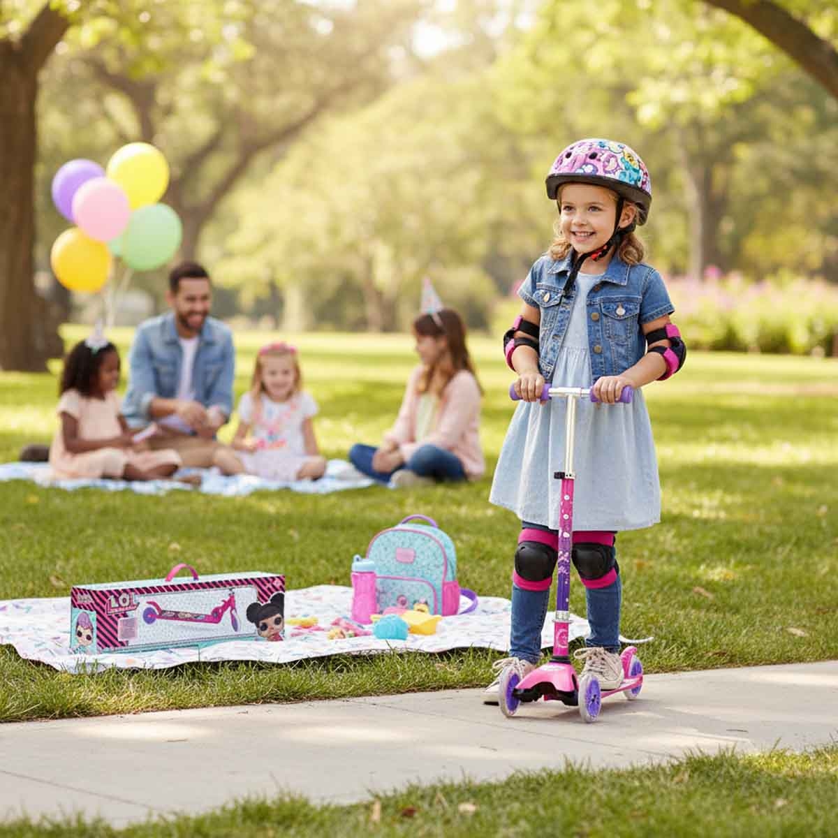 إل أو إل سيربرايز سكوتر بعجلتين للبنات، 3-4 سنوات