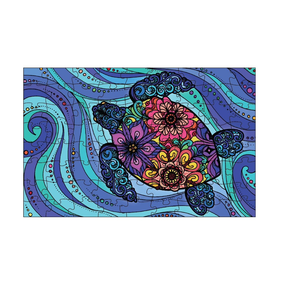 مايندفول ليفينغ أحجية جغسو "تدفق مثل السلحفاة" لليقظة الذهنية للجنسين، 5-7 سنوات