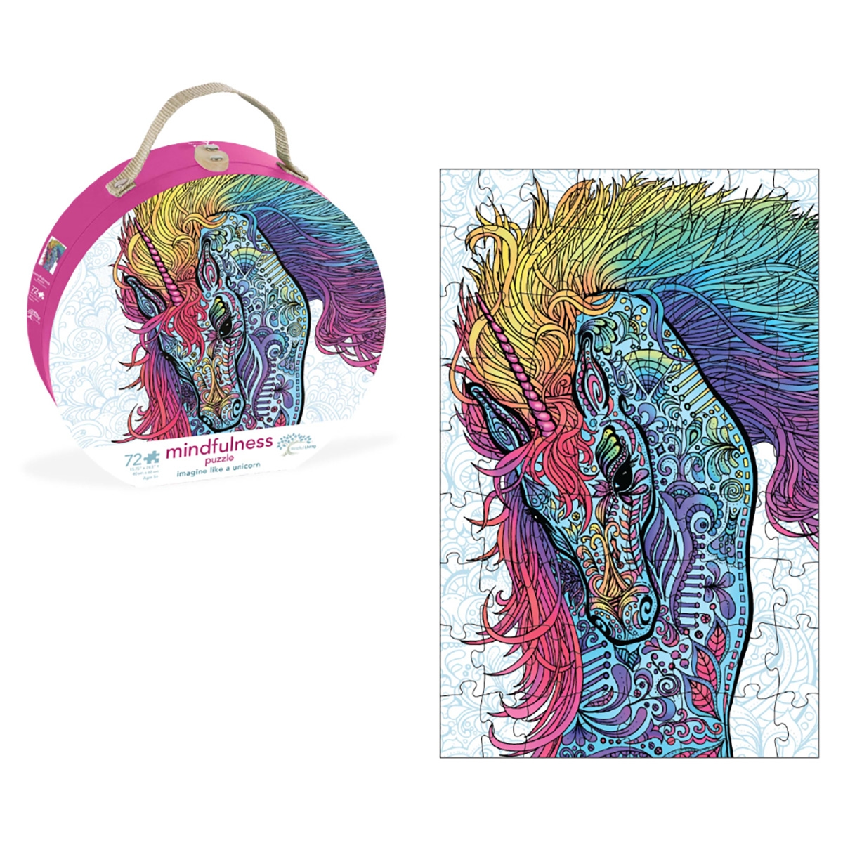 مايندفول ليفينغ أحجية جغسو "تخيّل مثل يونيكورن" لليقظة الذهنية للجنسين، 5-7 سنوات