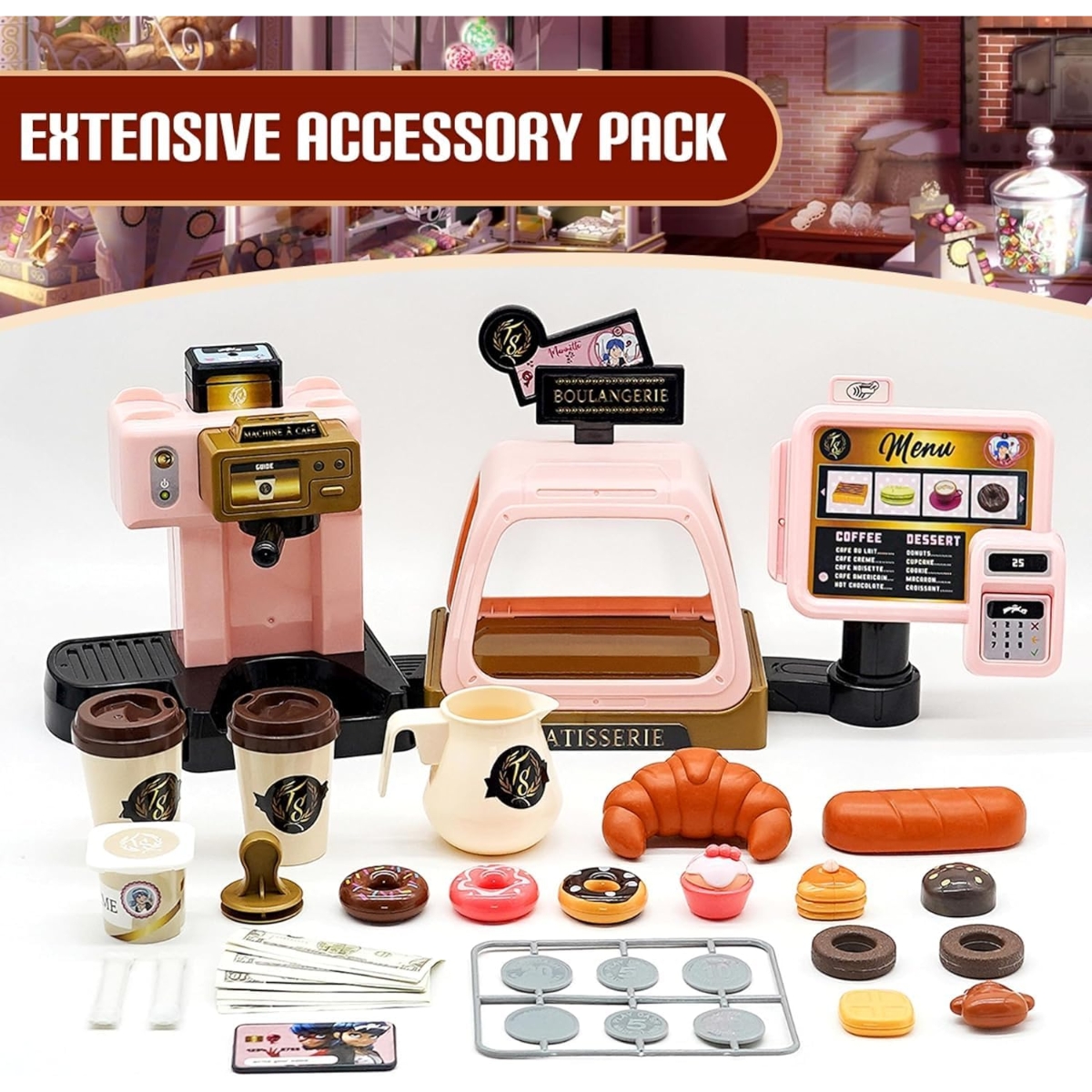 ميراكولوس مجموعة آلة تسجيل باريس كافيه للبنات، 3-4 سنوات