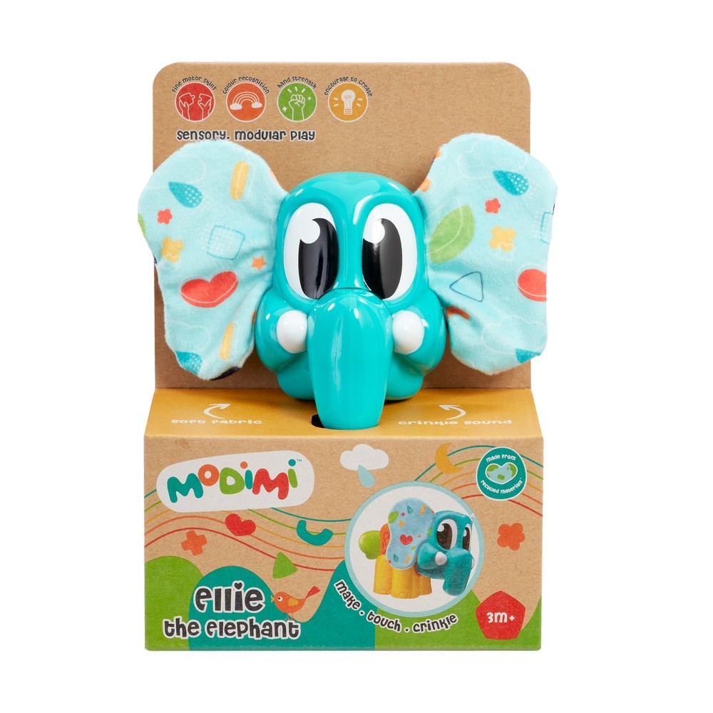 موديمي إيلي الفيل لعبة حسّية للرضّع من عمر 0 إلى 2 سنة