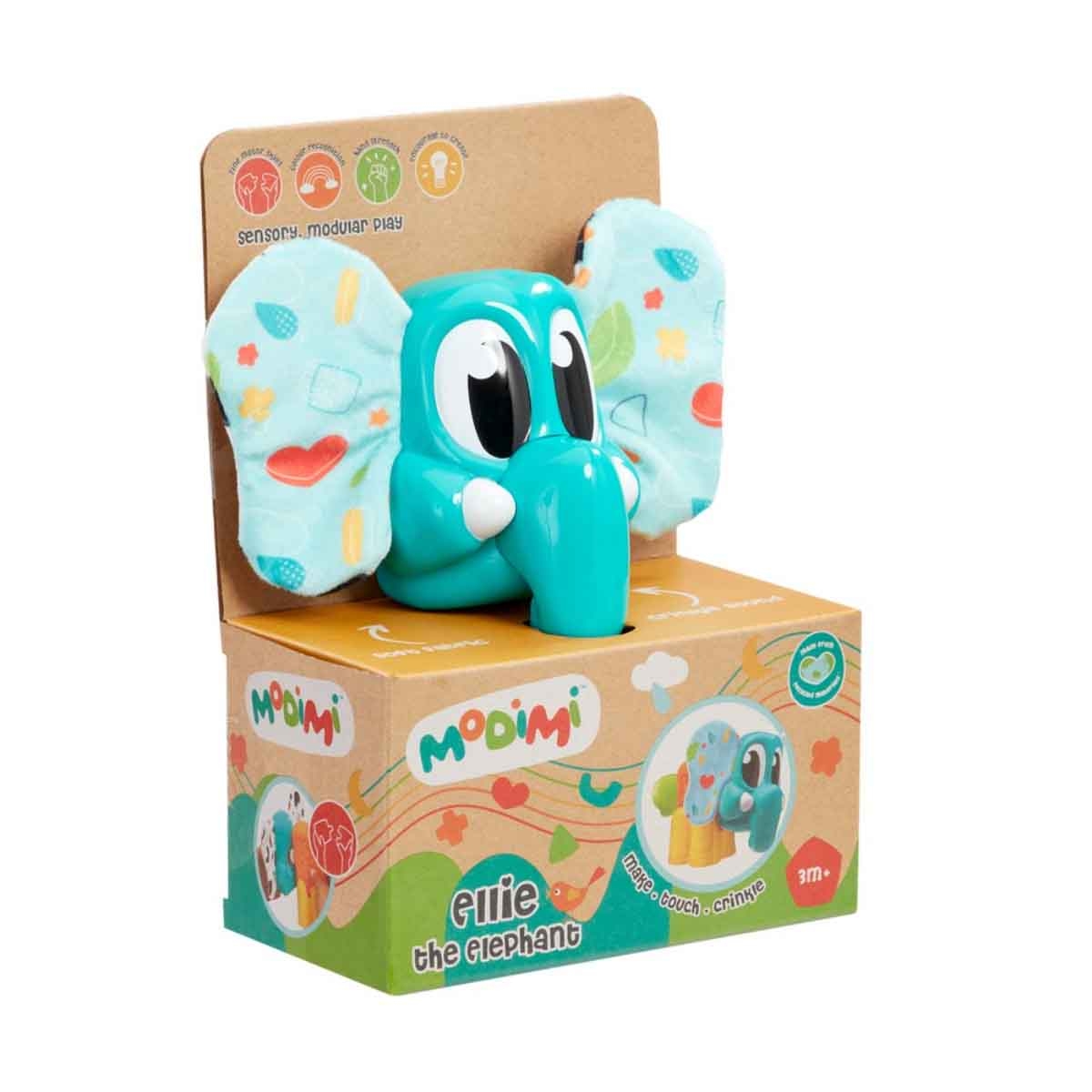 موديمي إيلي الفيل لعبة حسّية للرضّع من عمر 0 إلى 2 سنة