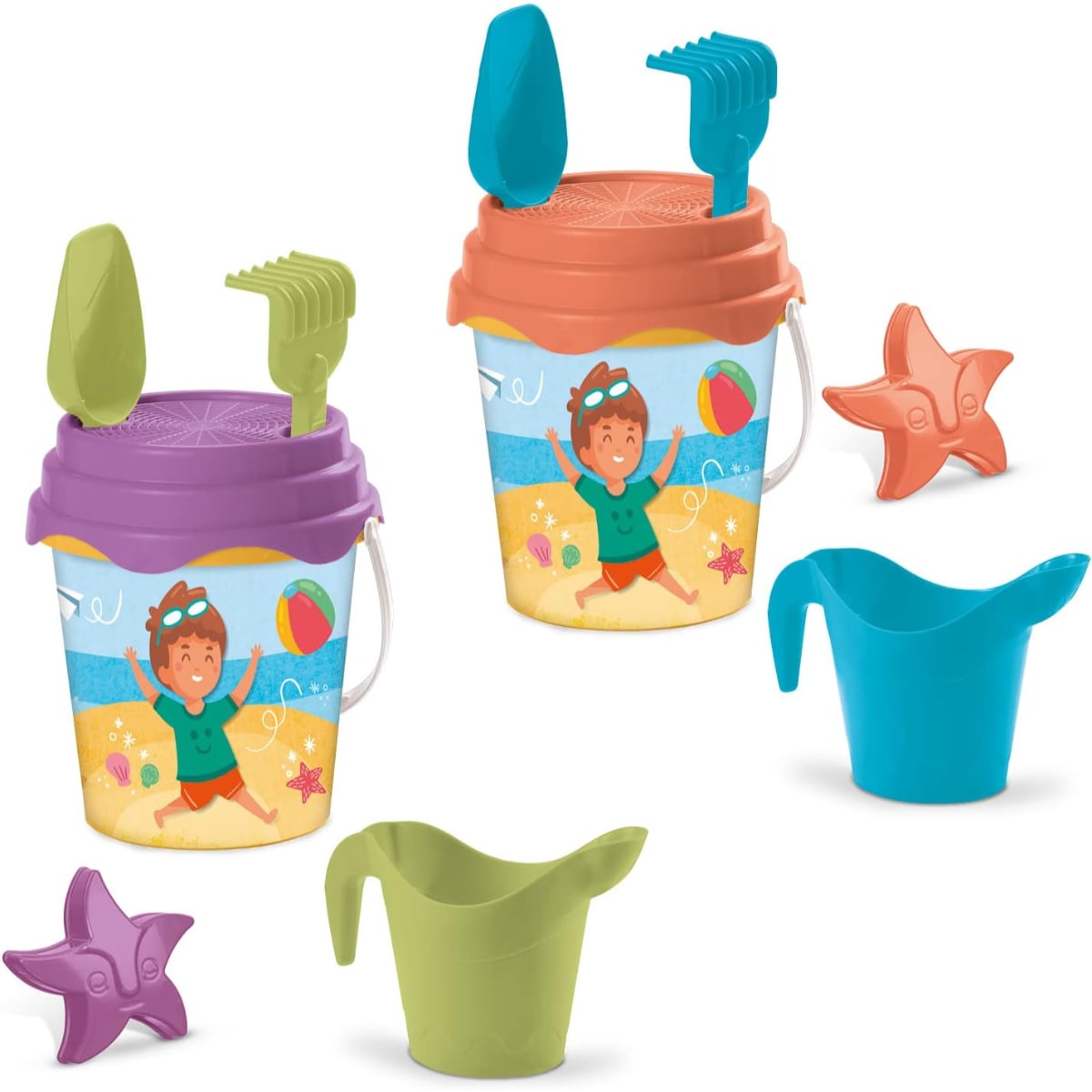 Mondo Happy Summer Assorted Beach Bucket Set Unisex, 3-4 Years