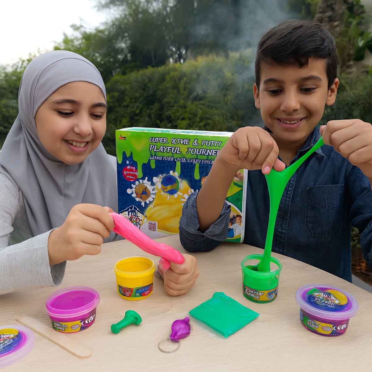 موشايا فاميلي سلايم العجينة المرح للأطفال بعمر 3-4 سنوات