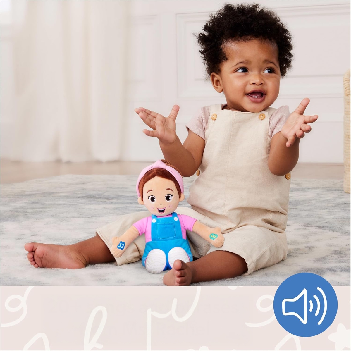 مس ريتشل أوفيشيال سبيك اند سينج دمية تفاعلية تتحدث وتغني 16 بوصة للأطفال الصغار 0-2 سنوات