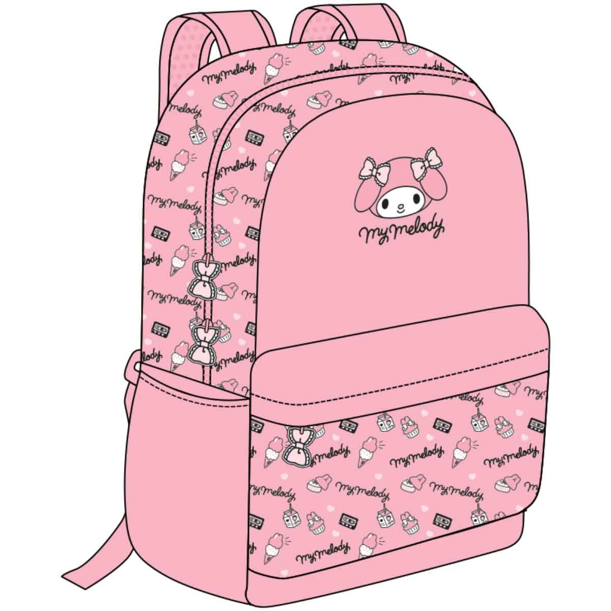 ماي ميلودي مجموعة حقيبة ظهر 4 في 1 مع حقيبة غداء وزجاجة ستانلس ستيل ومقلمة