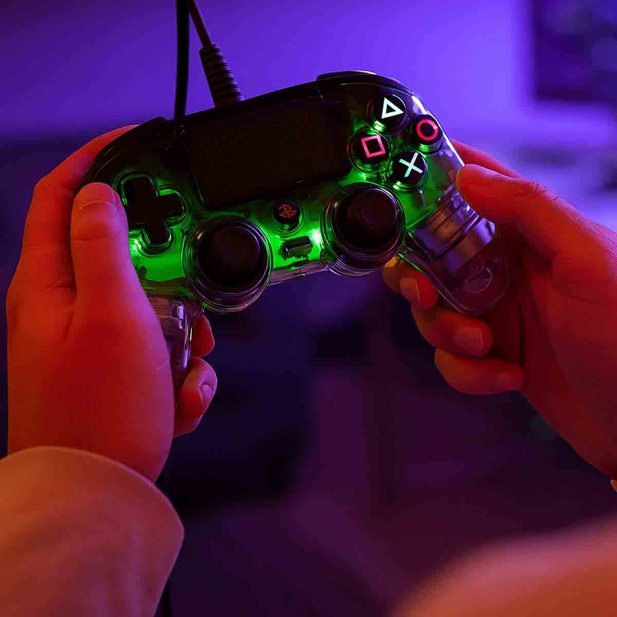 ناكون وحدة تحكم ألعاب مدمجة سلكية مضيئة بلايستيشن 4