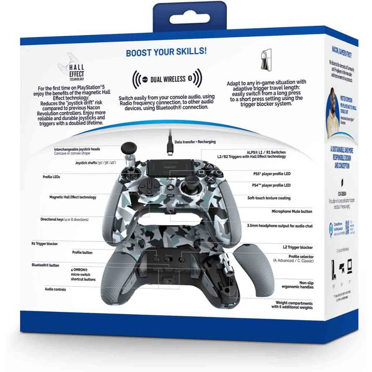 ناكون ريفلوشن وحدة تحكم ألعاب 5 برو أركتيك كامو لبلايستيشن 4 وبلايستيشن 5