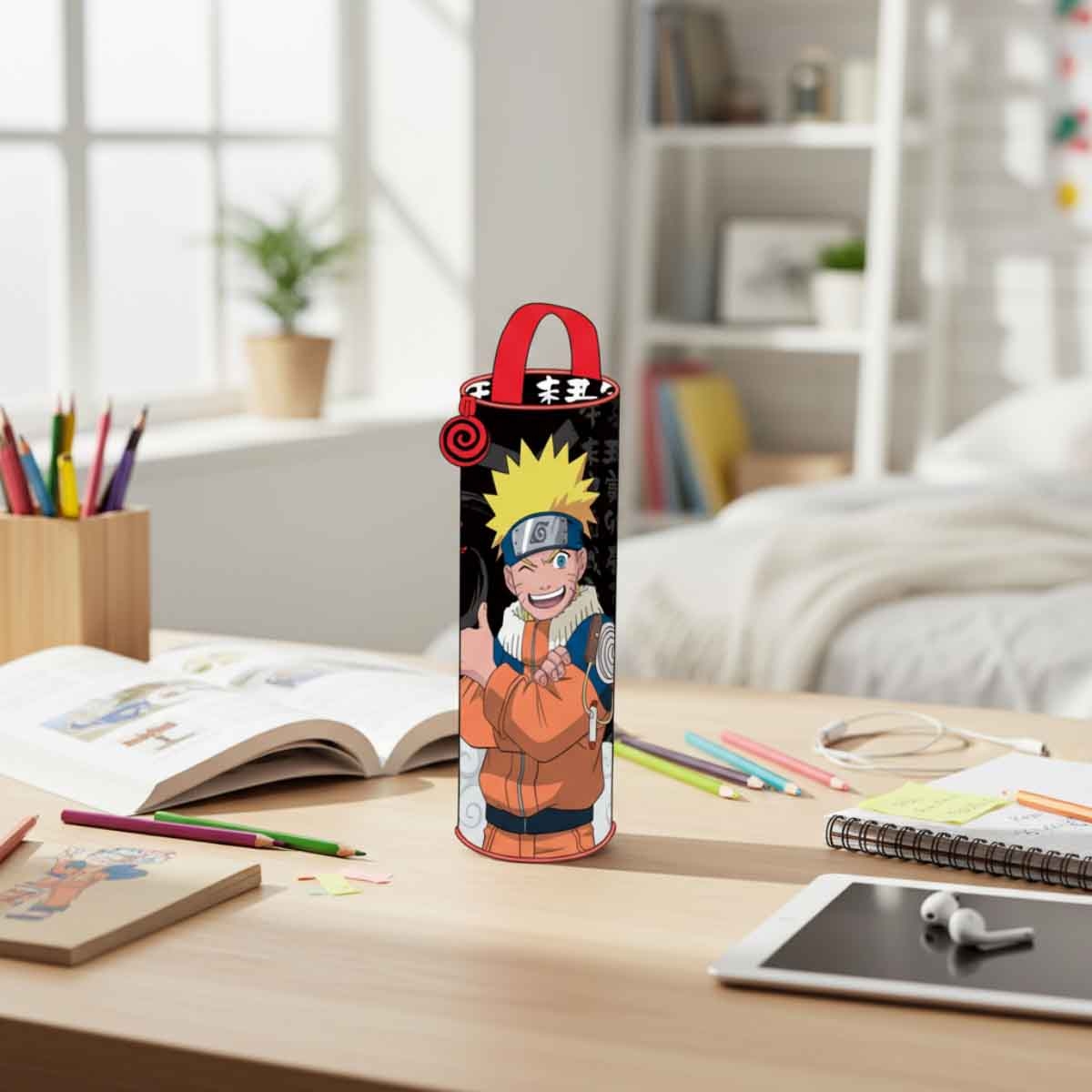 ناروتو مقلمة تنظيم قرطاسية بتصميم نينجا TV طوكيو