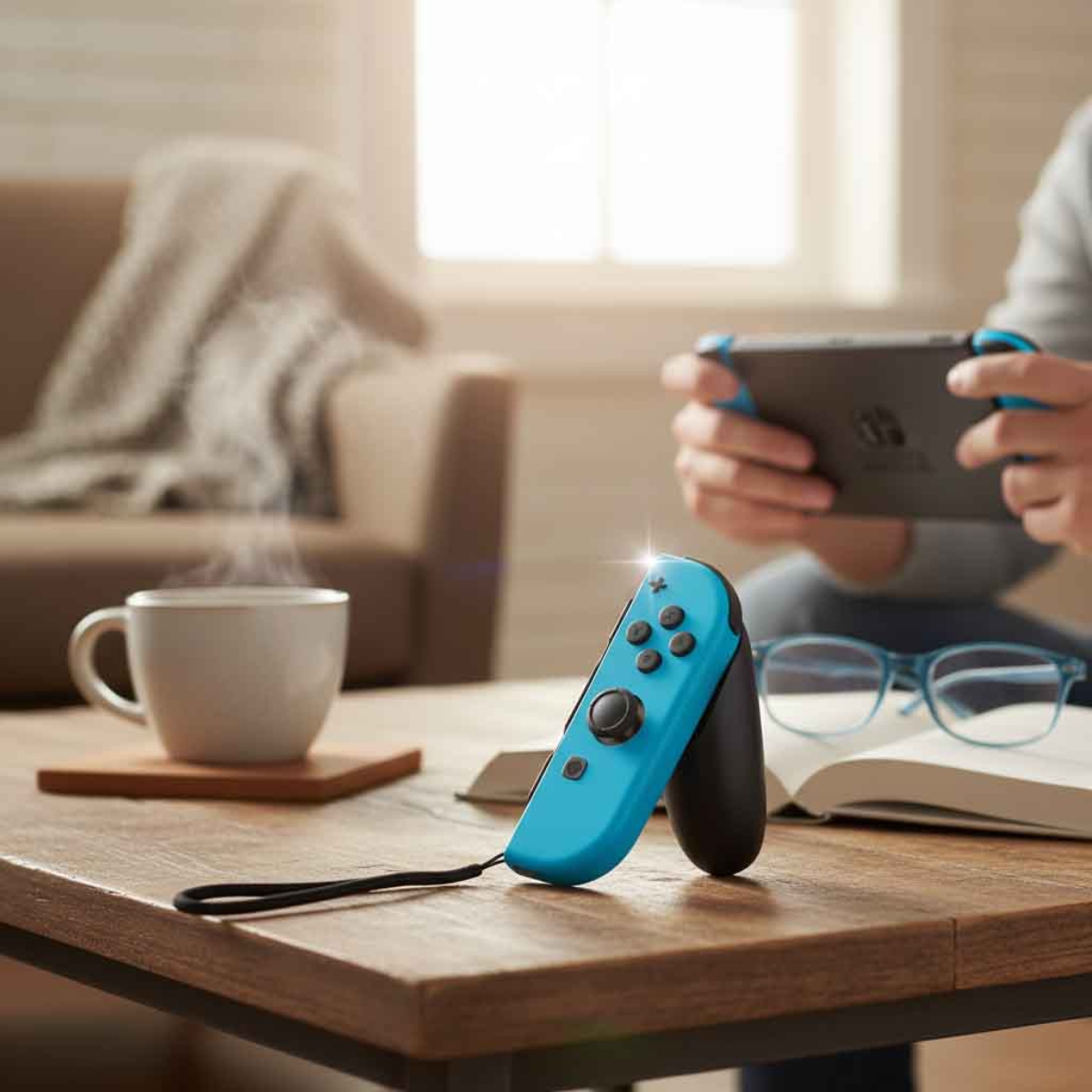 نينتندو سويتش 2 نسخة السعودية وحدة تحكم جوي-كون مفردة يسار أزرق