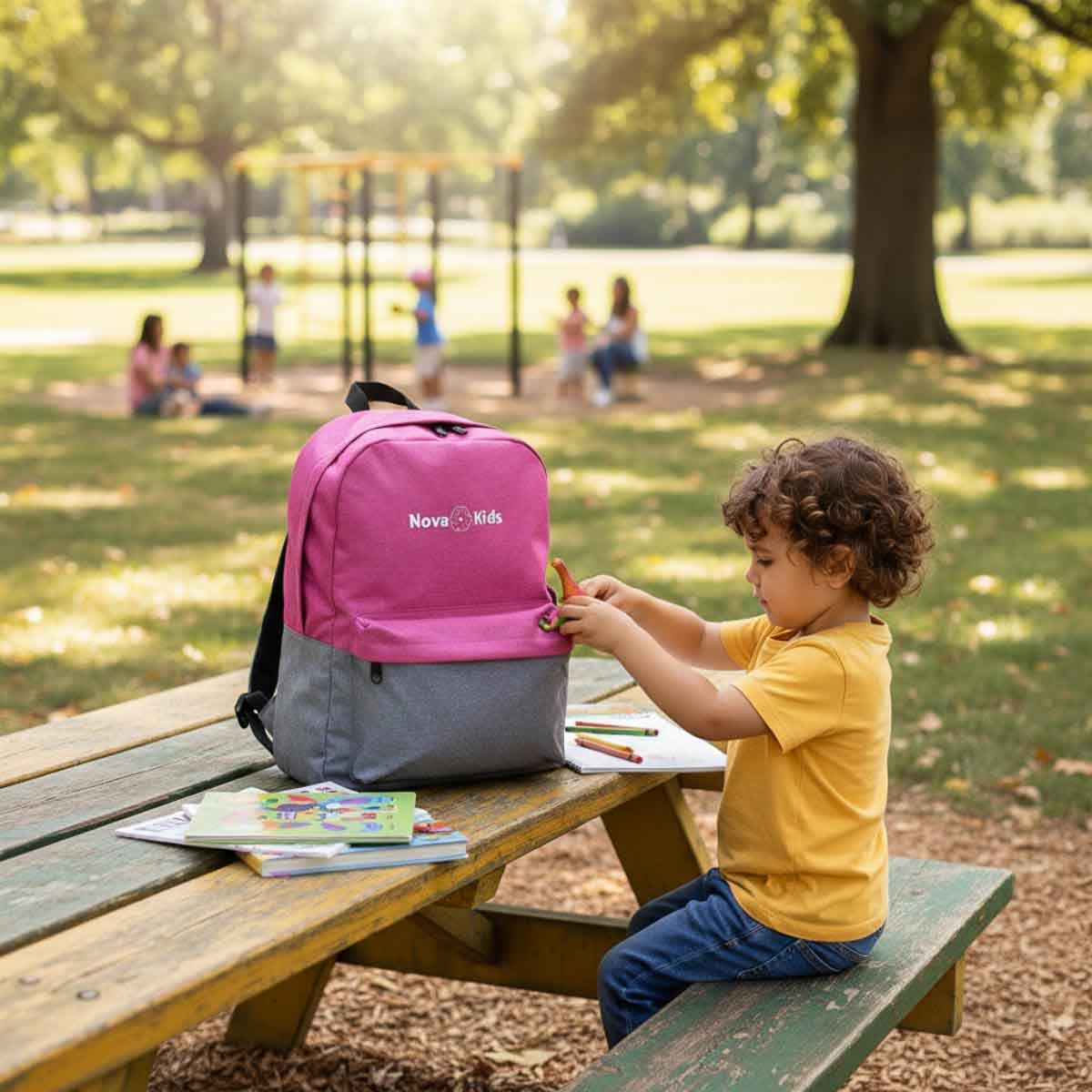 نوفا كيدز حقيبة مدرسية 17 بوصة، للجنسين، 3-4 سنوات