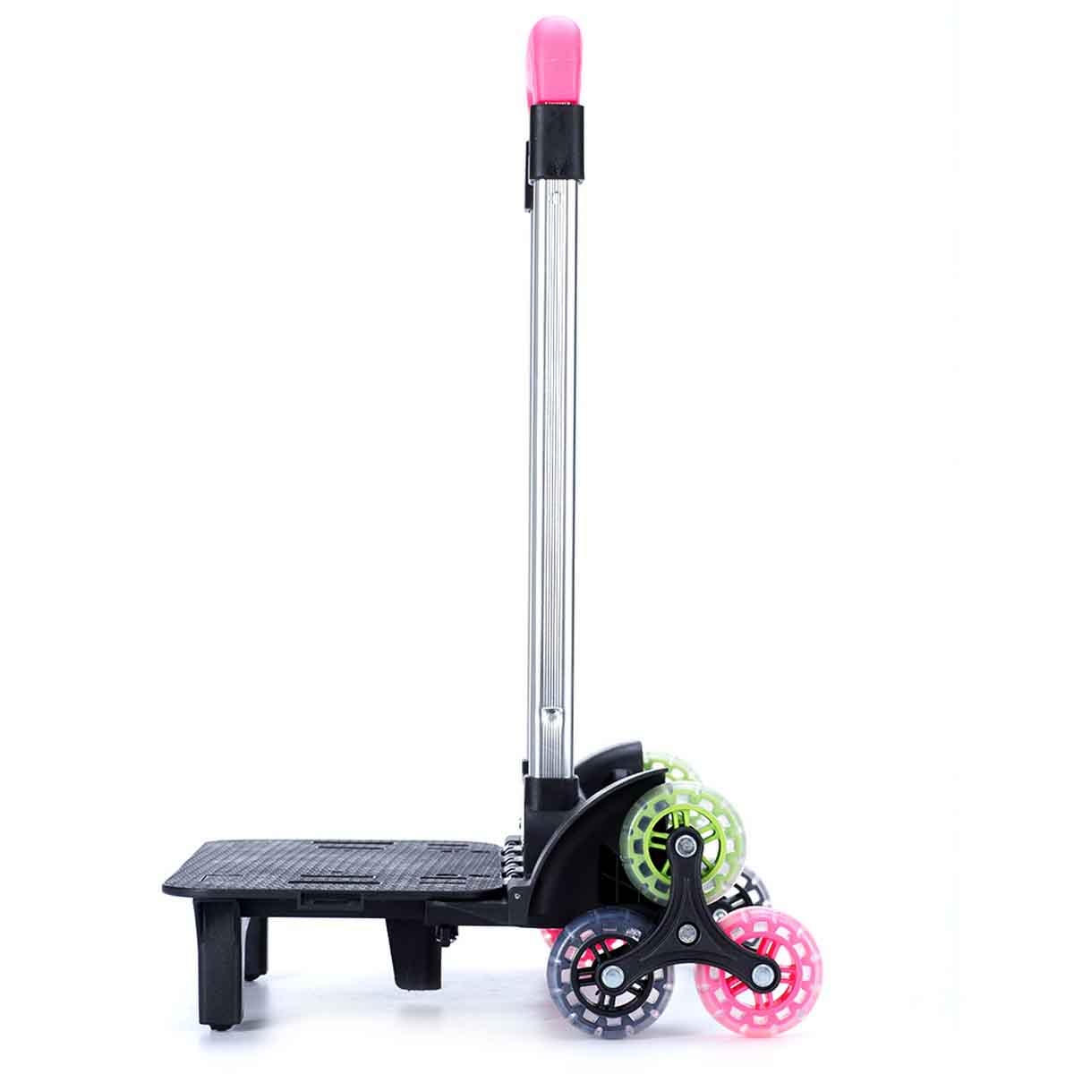 نوفا كيدز حقيبة مدرسية مقاس 17.5 إنش بتصميم باترفلاي مع عربة