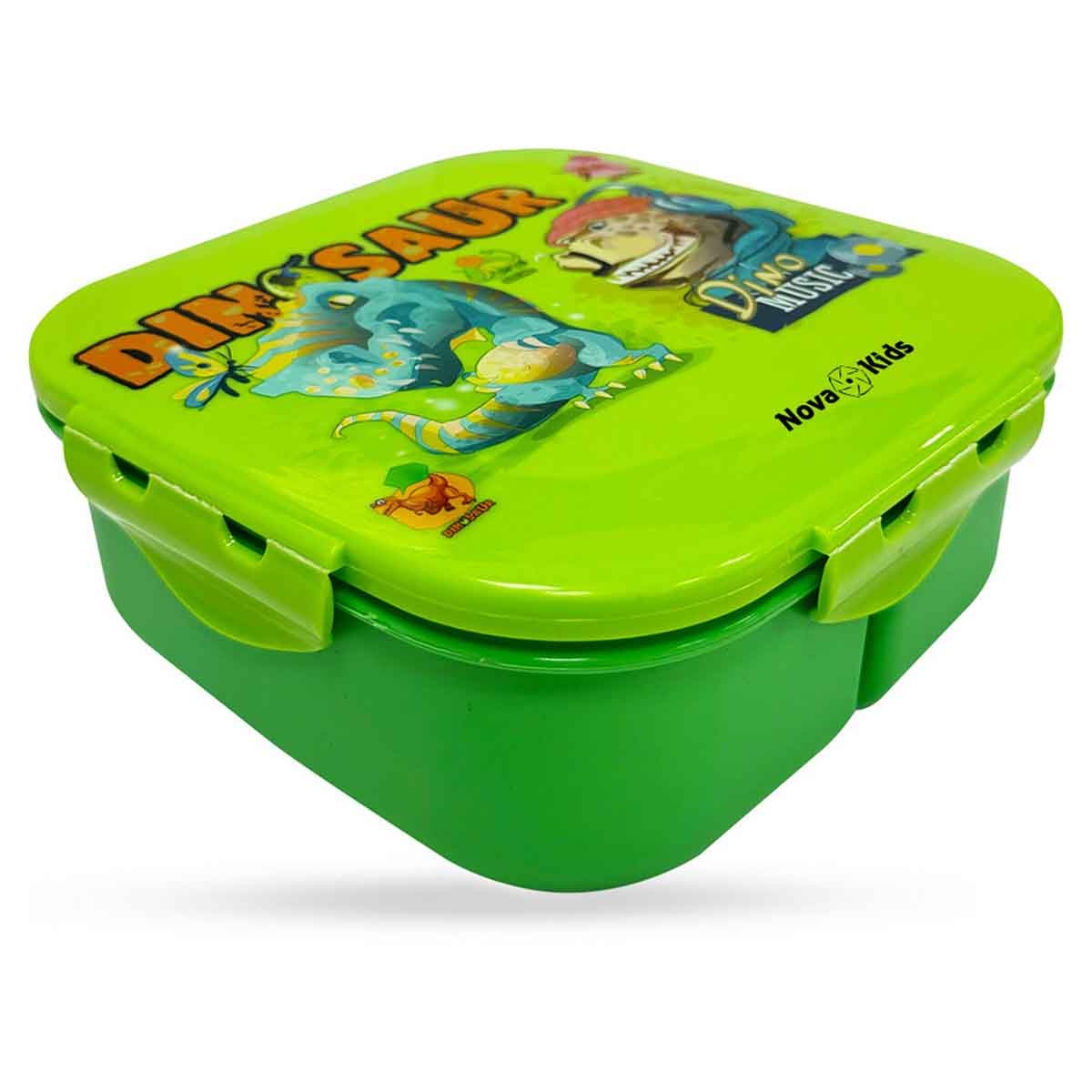 نوفا كيدز صندوق غداء بنتو مربع بسعة 1000 مل بتصميم دينو