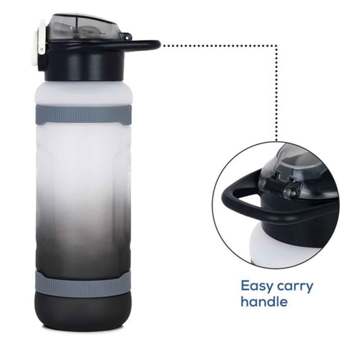 نوفا كيدز زجاجة ماء 1000 مل باللون الأسود مع شفاط