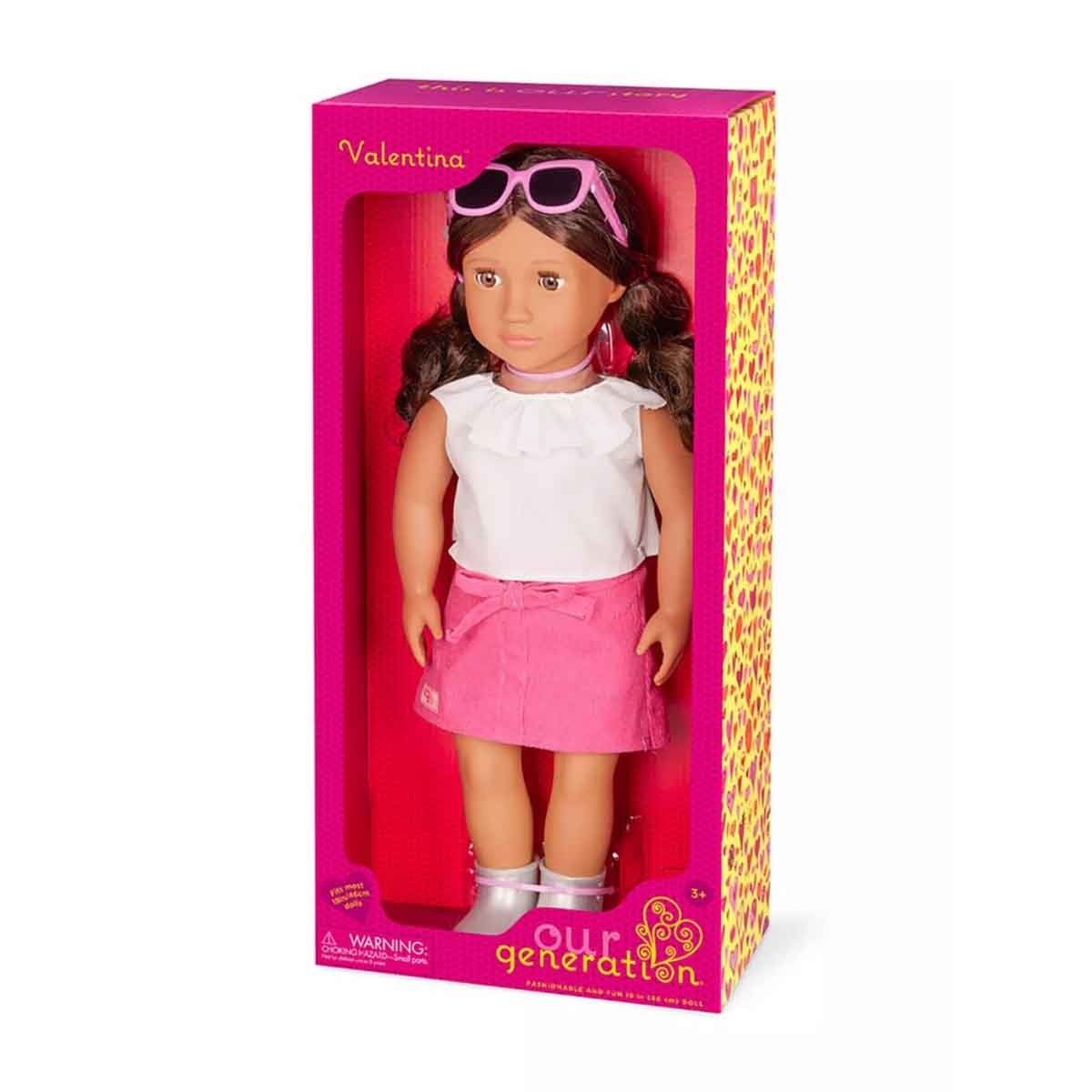أور جينيريشن دمية أزياء فالنتينا 18 إنش للبنات، 3-4 سنوات