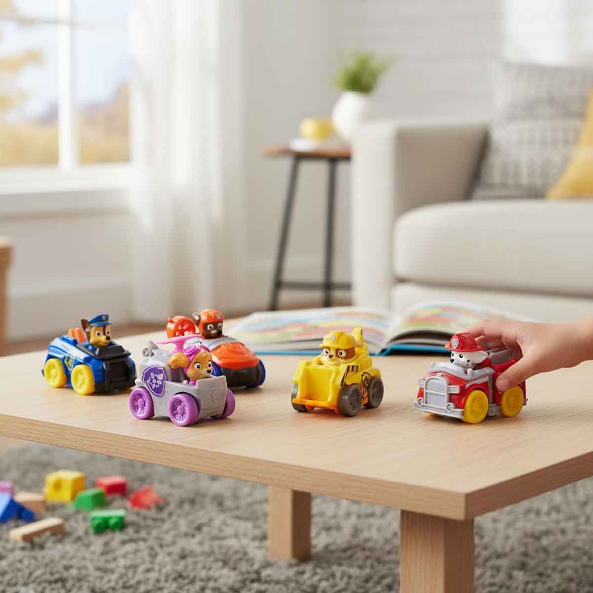 باو باترول مجموعة سيارات كور بب سكواد ريسر 6 قطع للجنسين، عمر 3-4 سنوات