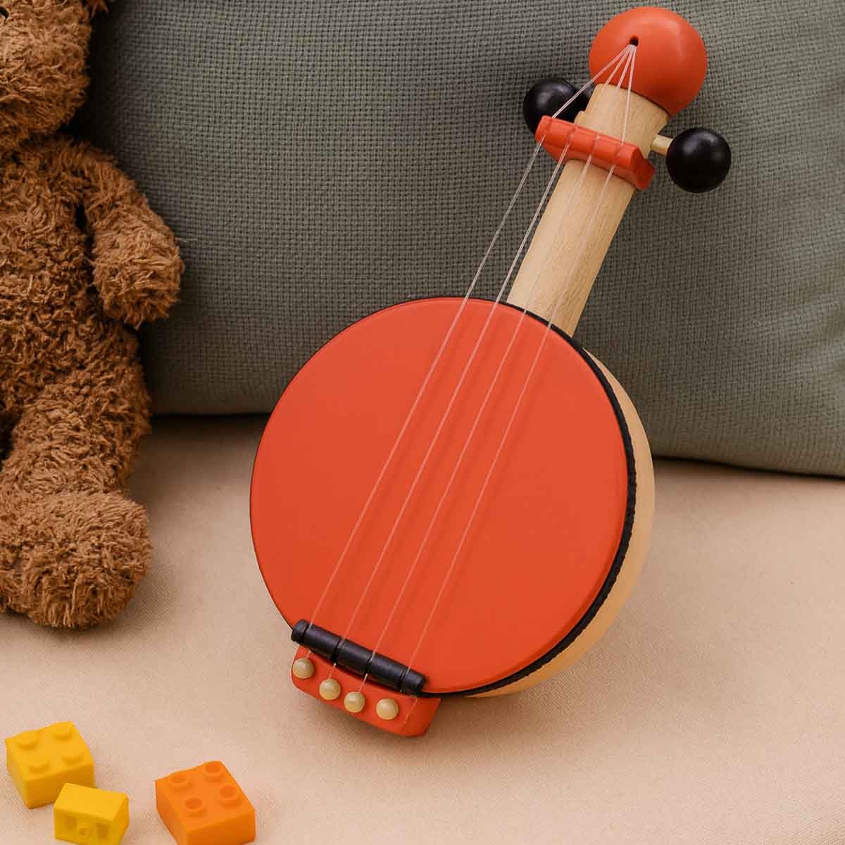 بلان تويز لعبة موسيقية بانجو خشبية للجنسين 3 - 4 سنوات