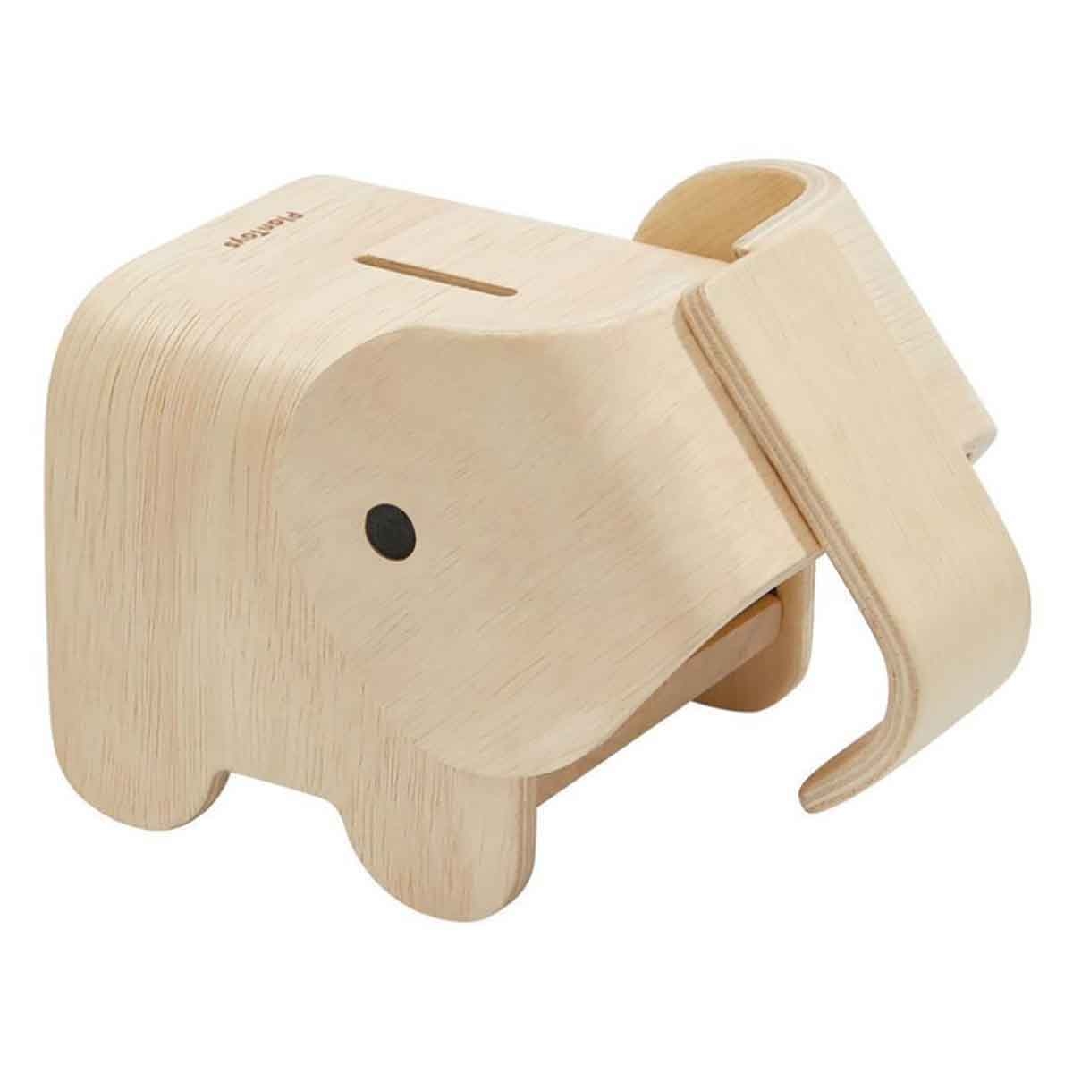 بلان تويز حصالة فيل خشبية للجنسين 3 - 4 سنوات