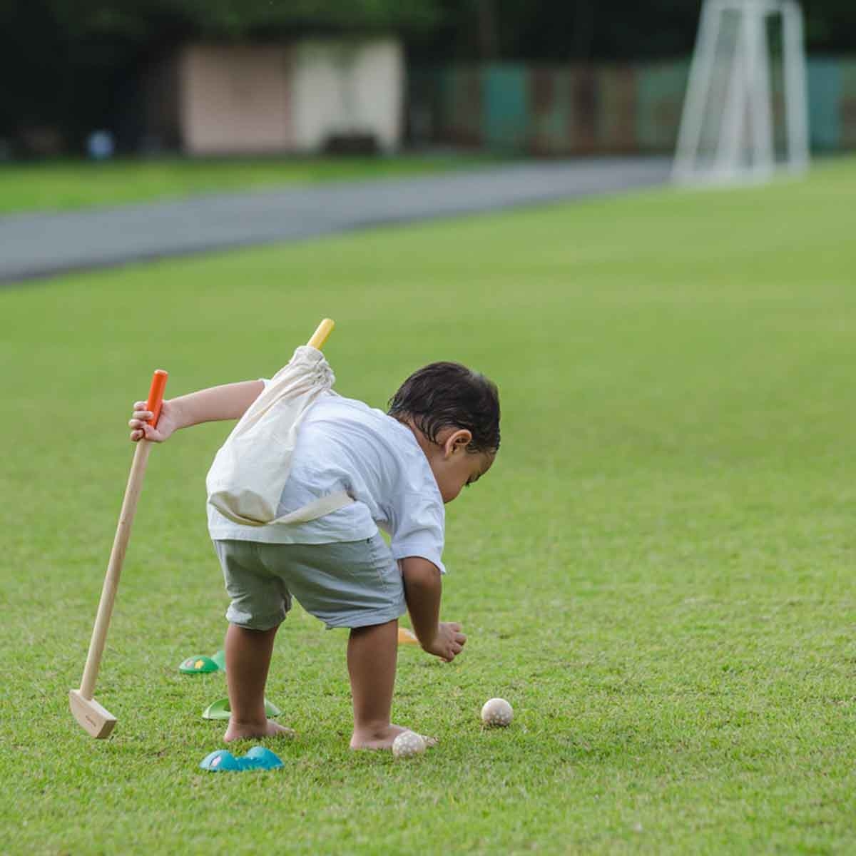 بلان تويز مجموعة جولف مصغرة كاملة خشبية للجنسين 3 - 4 سنوات