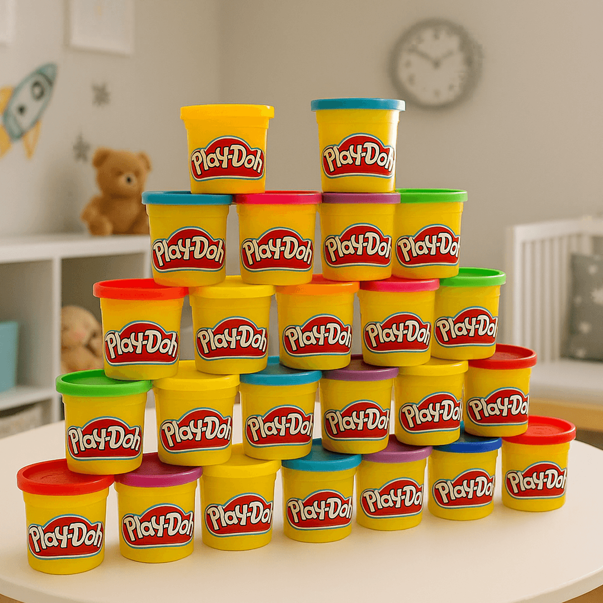 بلاي-دو مجموعة متنوعة من عجينة التشكيل للجنسين من عمر 3 إلى 4 سنوات، مجموعة من 24 قطعة
