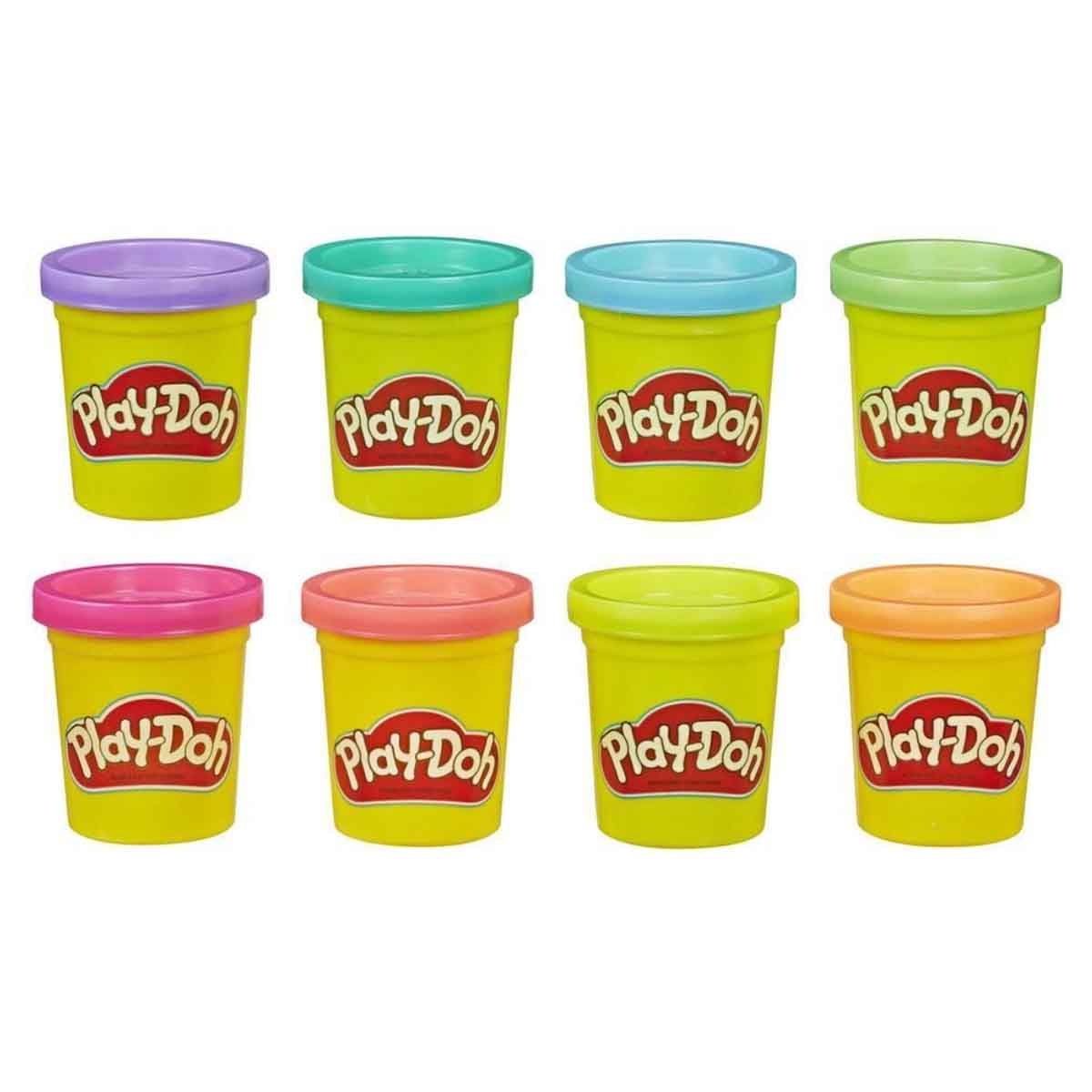 بلاي-دو مجموعة معجون النيون مع خلاط المطبخ وطقم التنين المتوهج، للجنسين، 3-4 سنوات