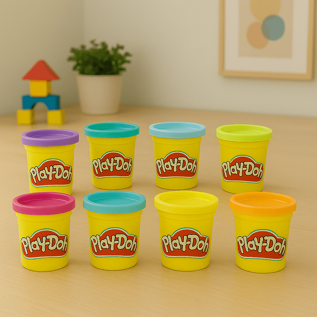 بلاي-دو مجموعة صلصال نيون غير سام للجنسين، 3-4 سنوات، عدد 8