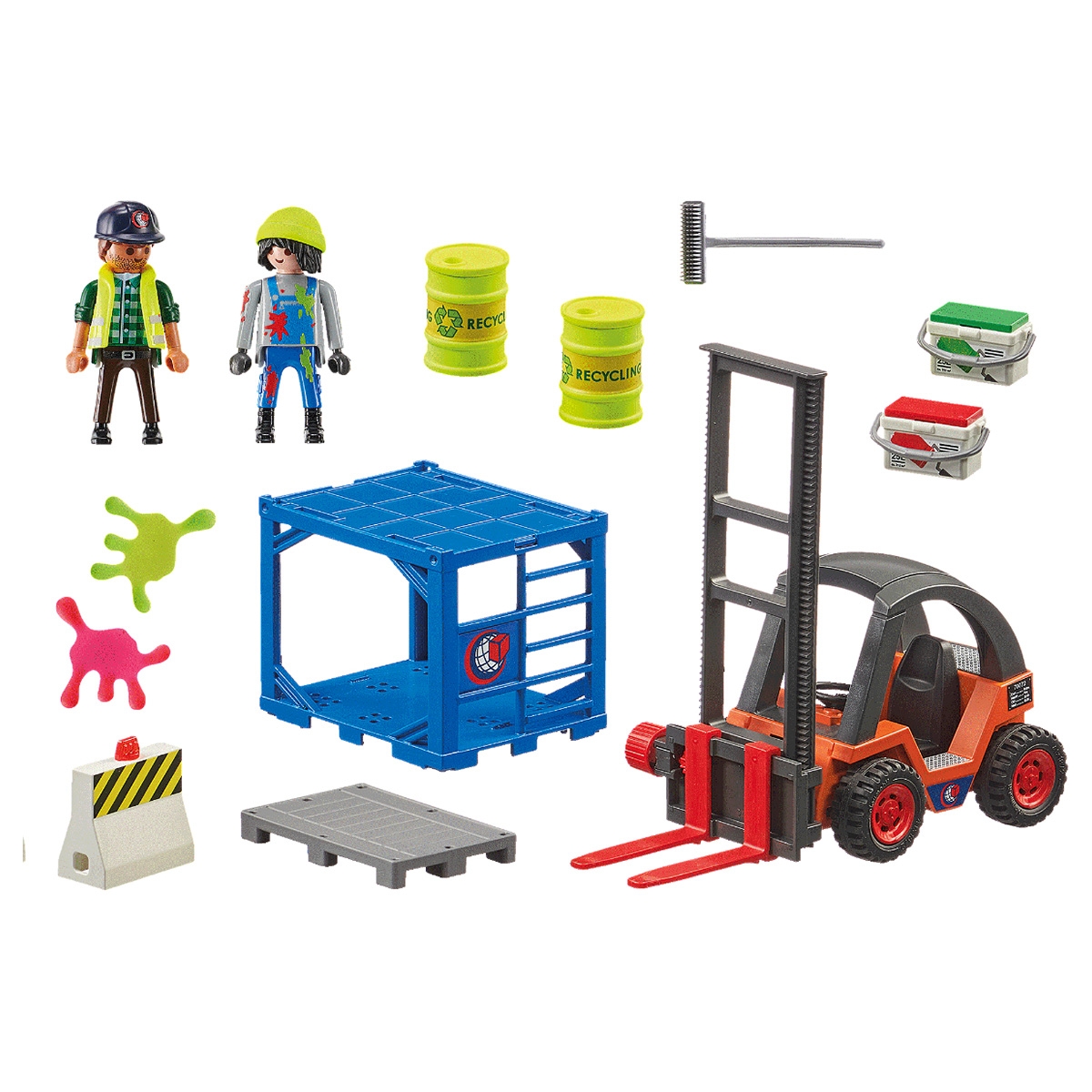 بلاي موبيل سيتي أكشن رافعة شوكية مع حمولة للجنسين، 5-7 سنوات