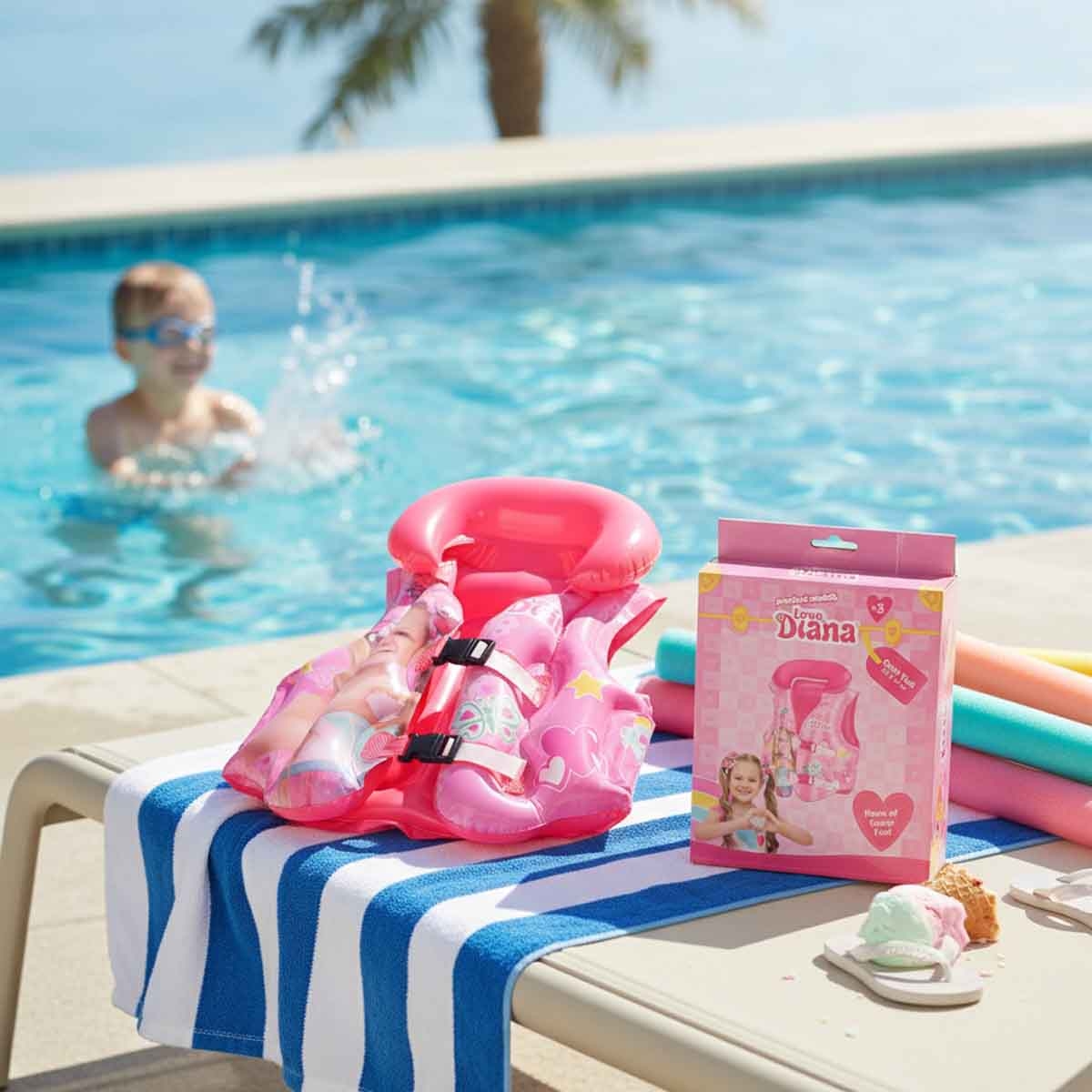 بوكت ووتش لوف ديانا سترة سباحة للبنات، 3-4 سنوات