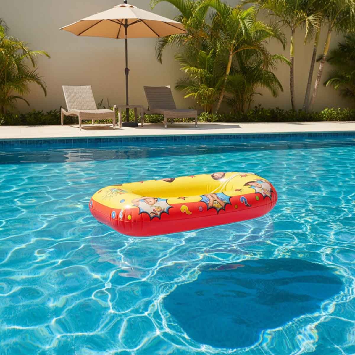 بوكت ووتش راينز وورلد قارب قابل للنفخ للأولاد، 3-4 سنوات