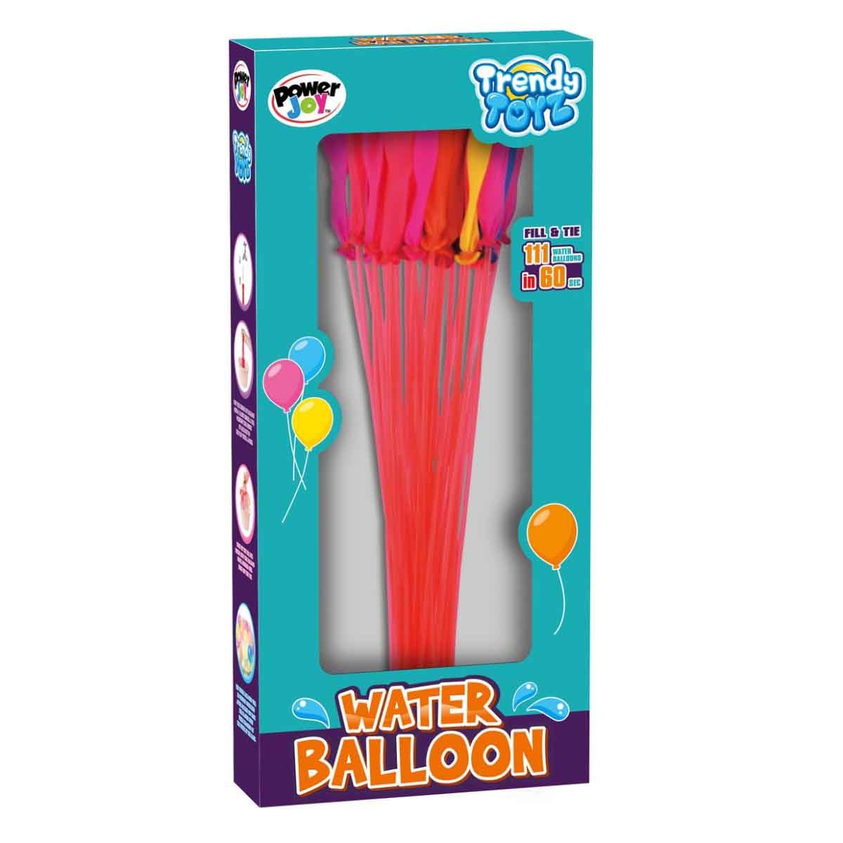 باور جوي مجموعة بالونات ماء متنوعة عصرية 111-قطعة للأطفال للجنسين، 8-10 سنوات