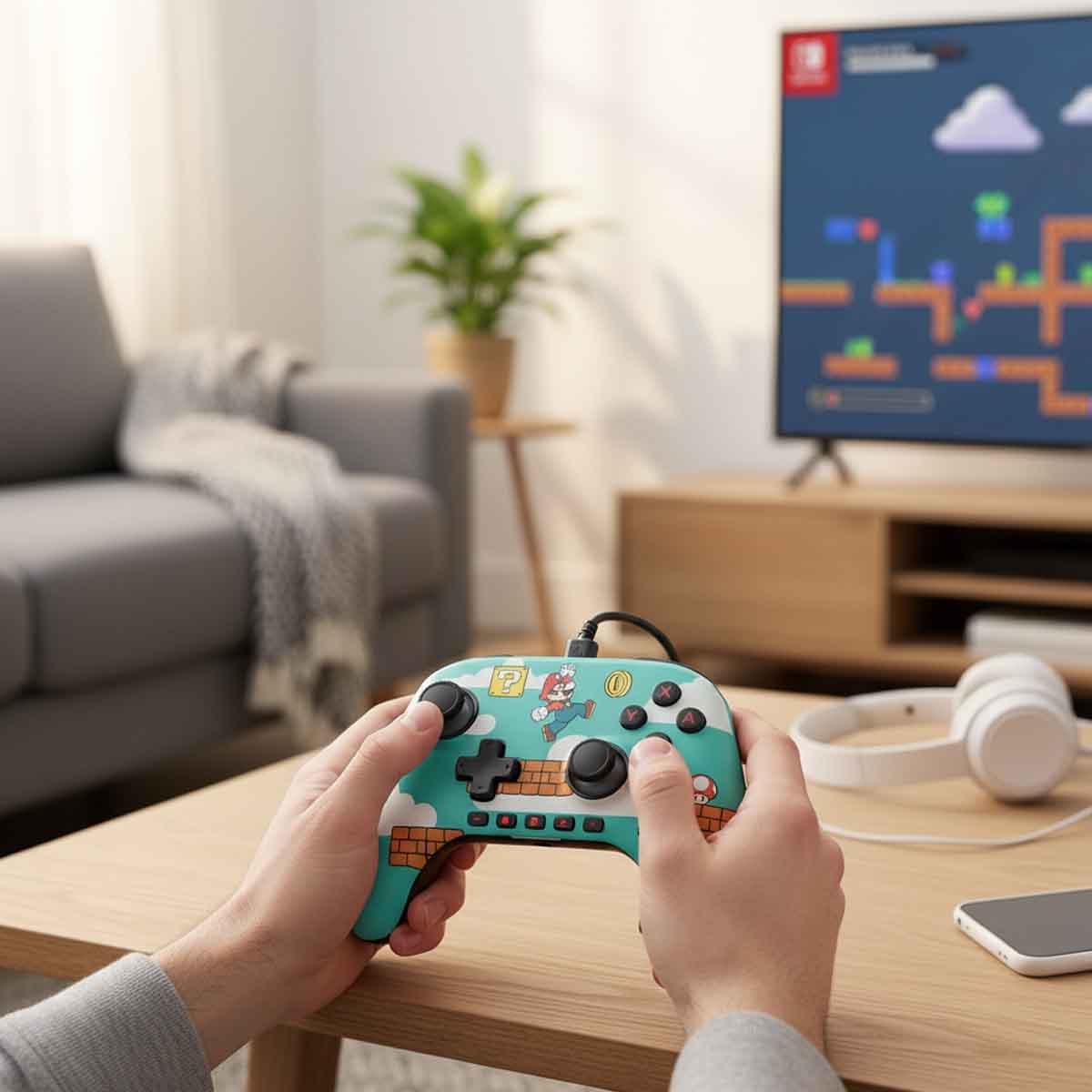 باور إيه ماريو تايم وحدة تحكم ألعاب سلكية أدفانتج