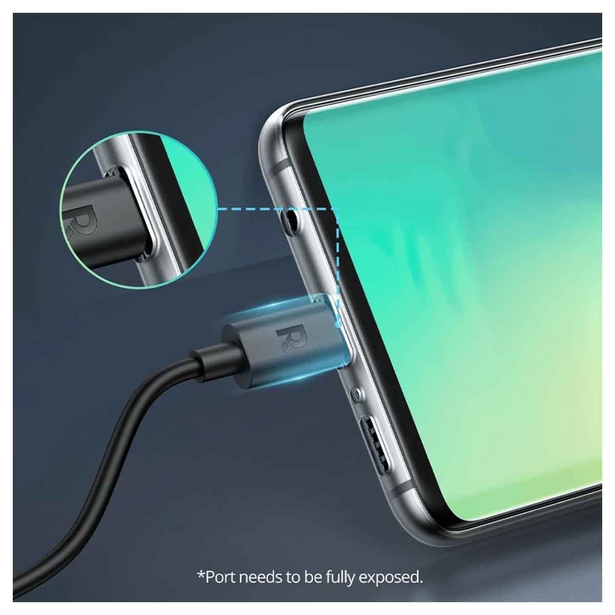 راف باور كابل شحن تايب سي إلى تايب سي بطول 1 متر