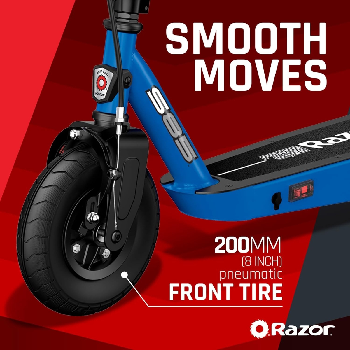 ريزر سكوتر كهربائي باور كور S85 أزرق للجنسين، من عمر 8 إلى 10 سنوات