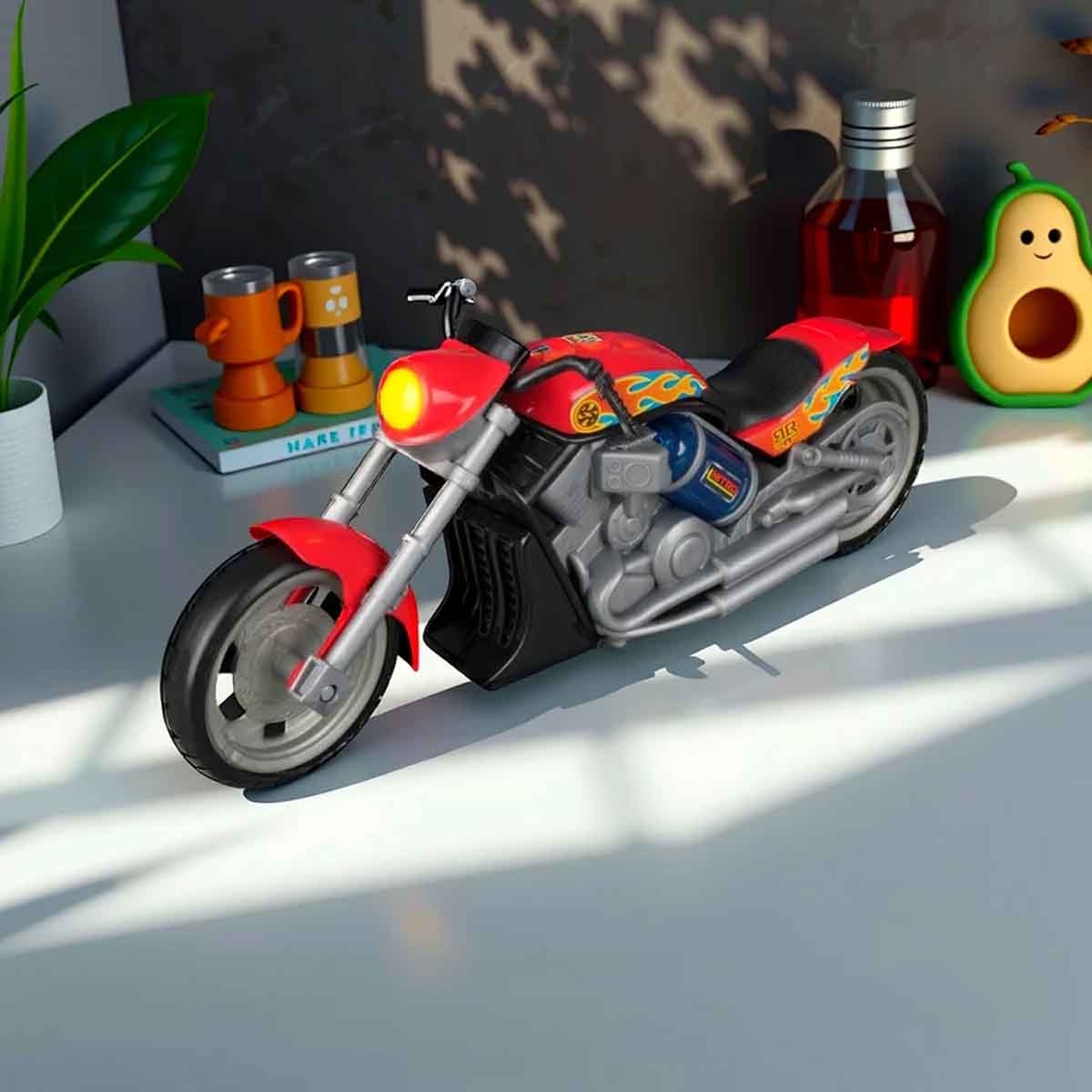 رود ريبرز دراجة نيترو بيرناوت تشوبر بإضاءة وأصوات متنوعة للأولاد، عمر 3-4 سنوات