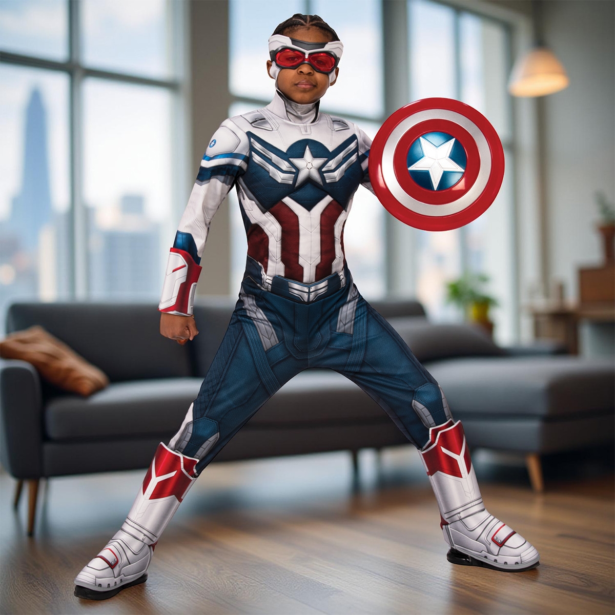 روبيز زي ديلوكس كابتن أمريكا للأطفال للأولاد، 8-10 سنوات