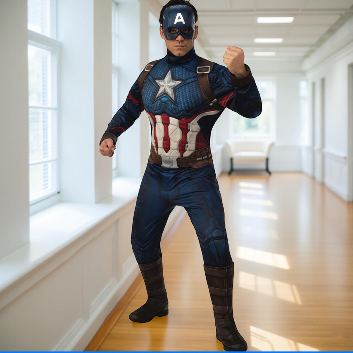 روبيز زي ديلوكس كابتن أمريكا للبالغين للأولاد، 13 سنة فأكثر