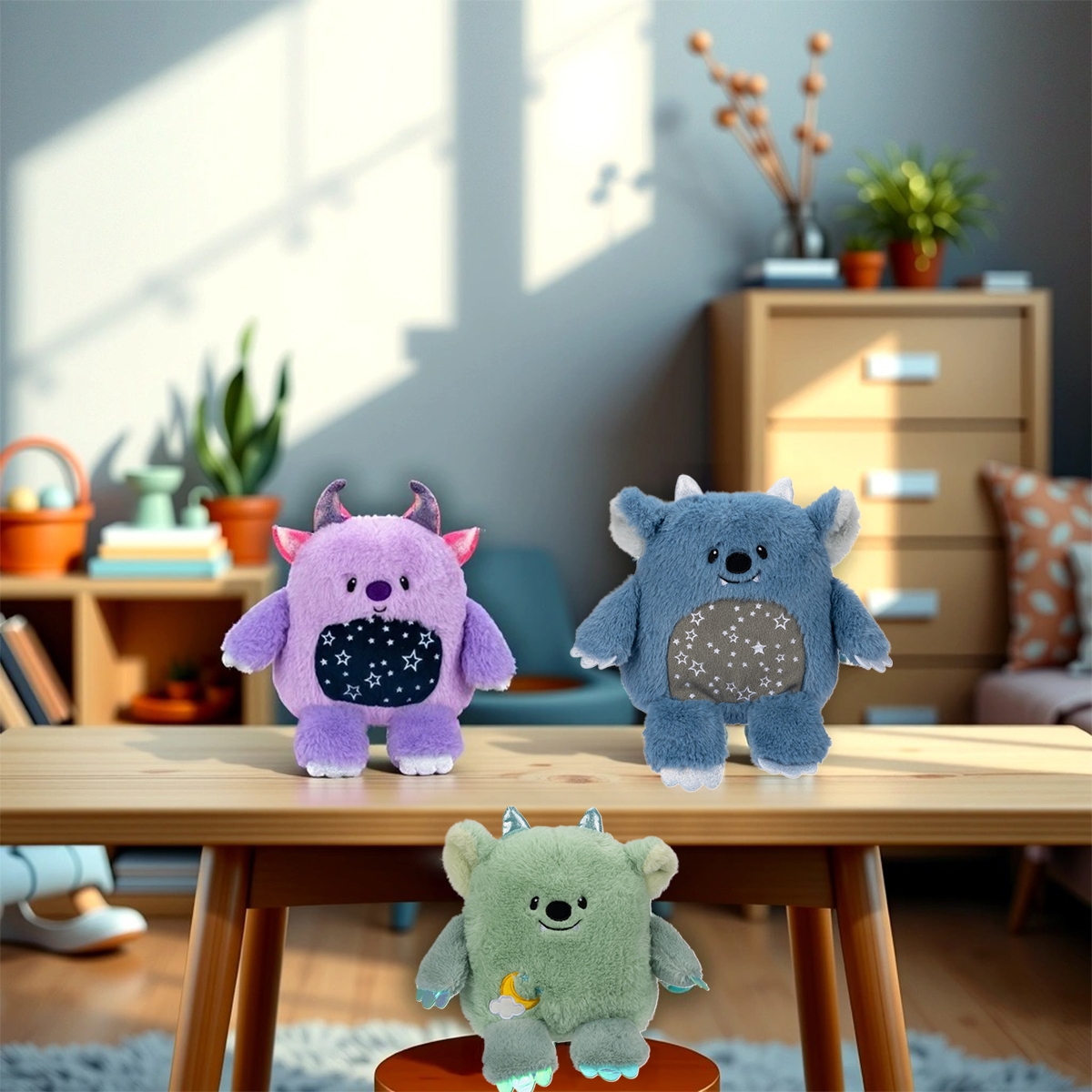 روس دمية محشوة ليلية وحوش ناعمة 10 إنش للجنسين، 3-4 سنوات