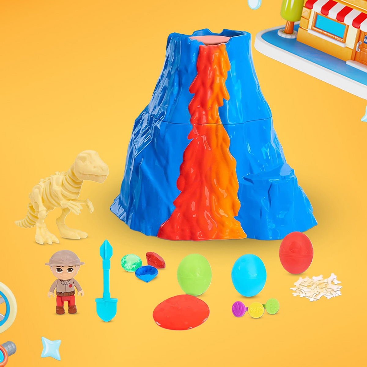 راينز وورلد مجموعة بركان المفاجآت فيز آند ديج للجنسين، 3-4 سنوات