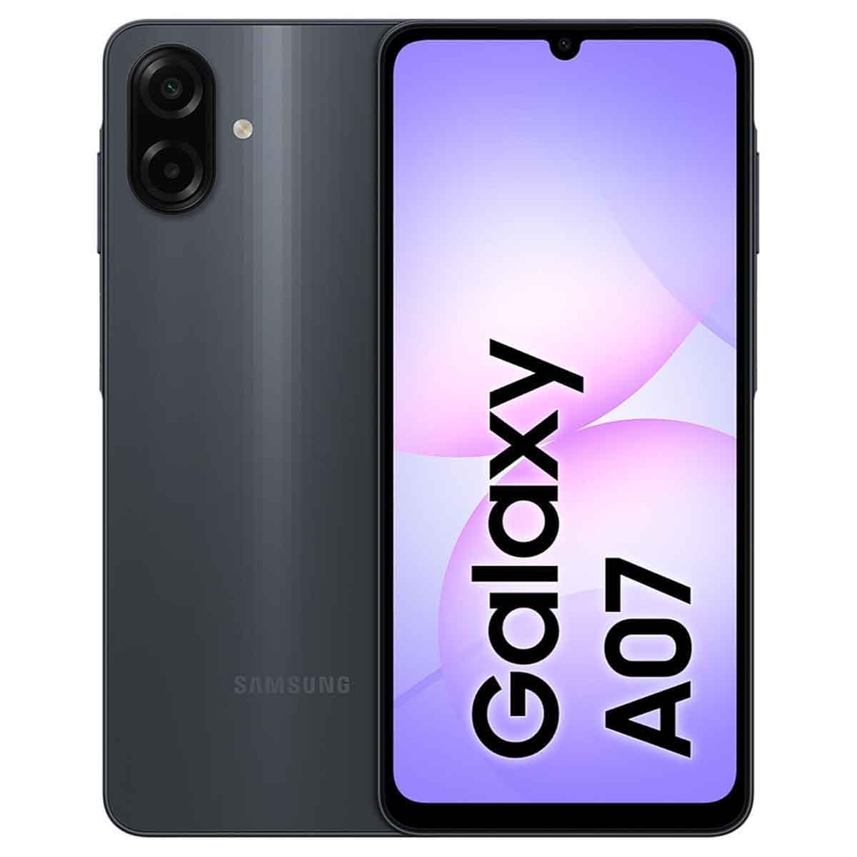 سامسونج جالاكسي A07 4G جوال أندرويد 4 جيجابايت رام 64 جيجابايت - أسود نسخة السعودية