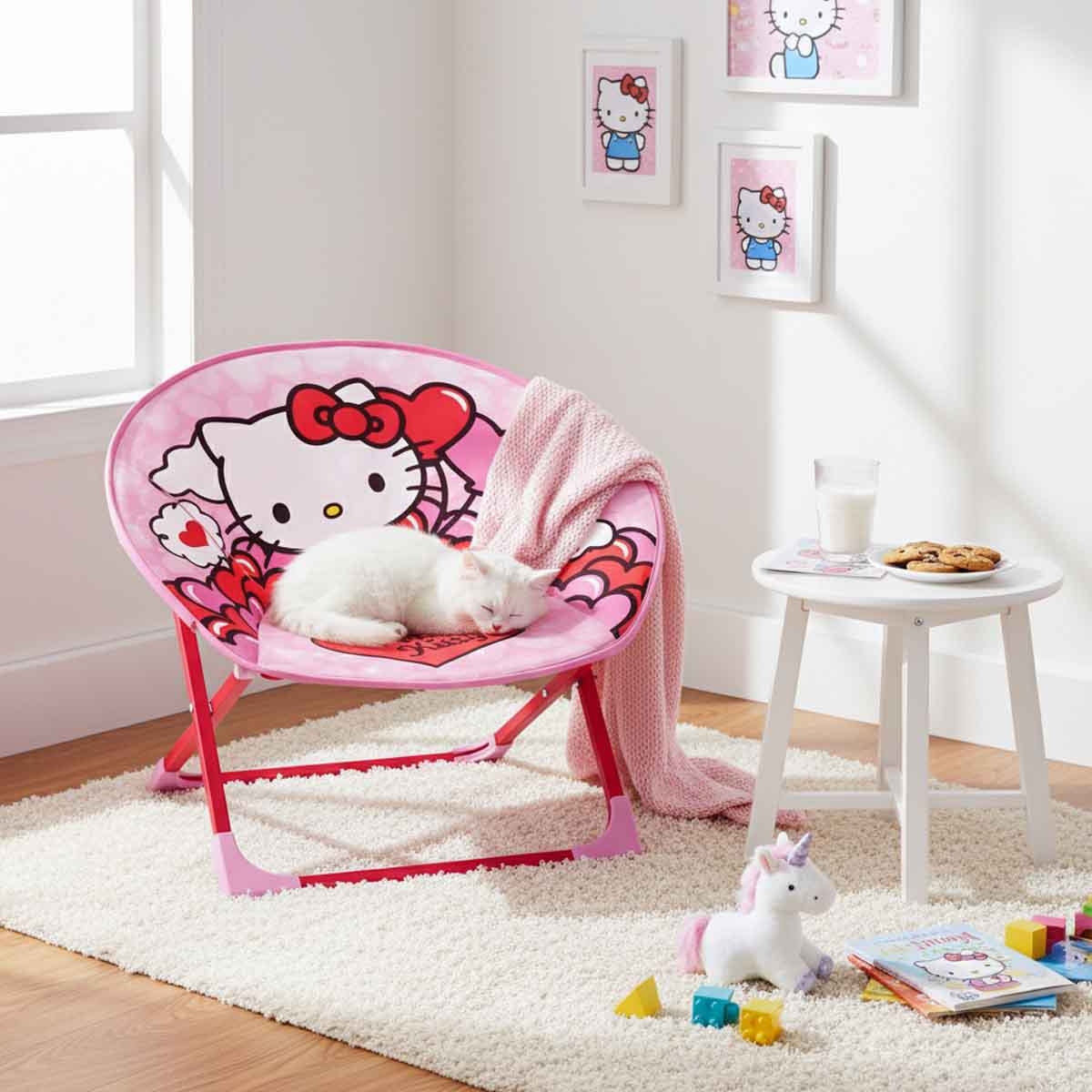 هالو كيتي كرسي قمري للبنات، 3-4 سنوات