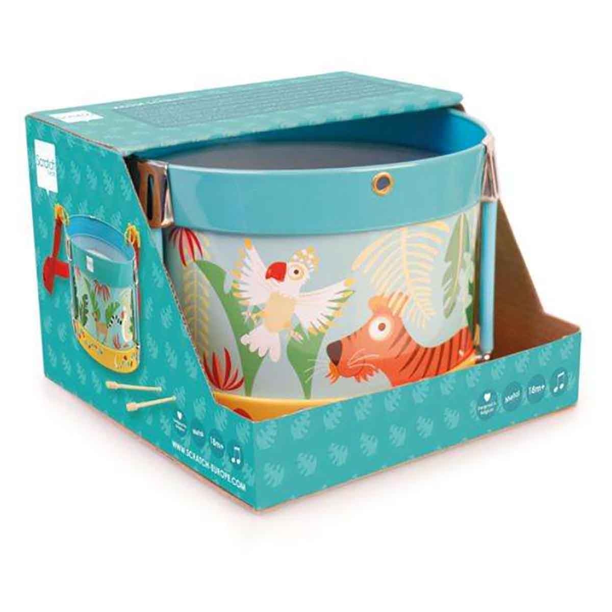 سكرتش يوروب طبلة معدنية أدغال للأطفال الصغار 0 - 2 سنوات