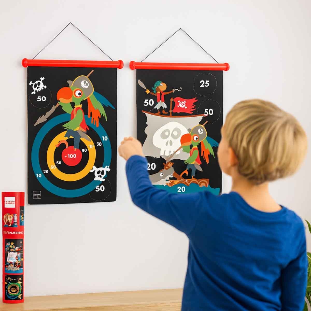 سكرتش يوروب لوحة سهام مغناطيسية قراصنة مع سهام للجنسين 5 - 7 سنوات