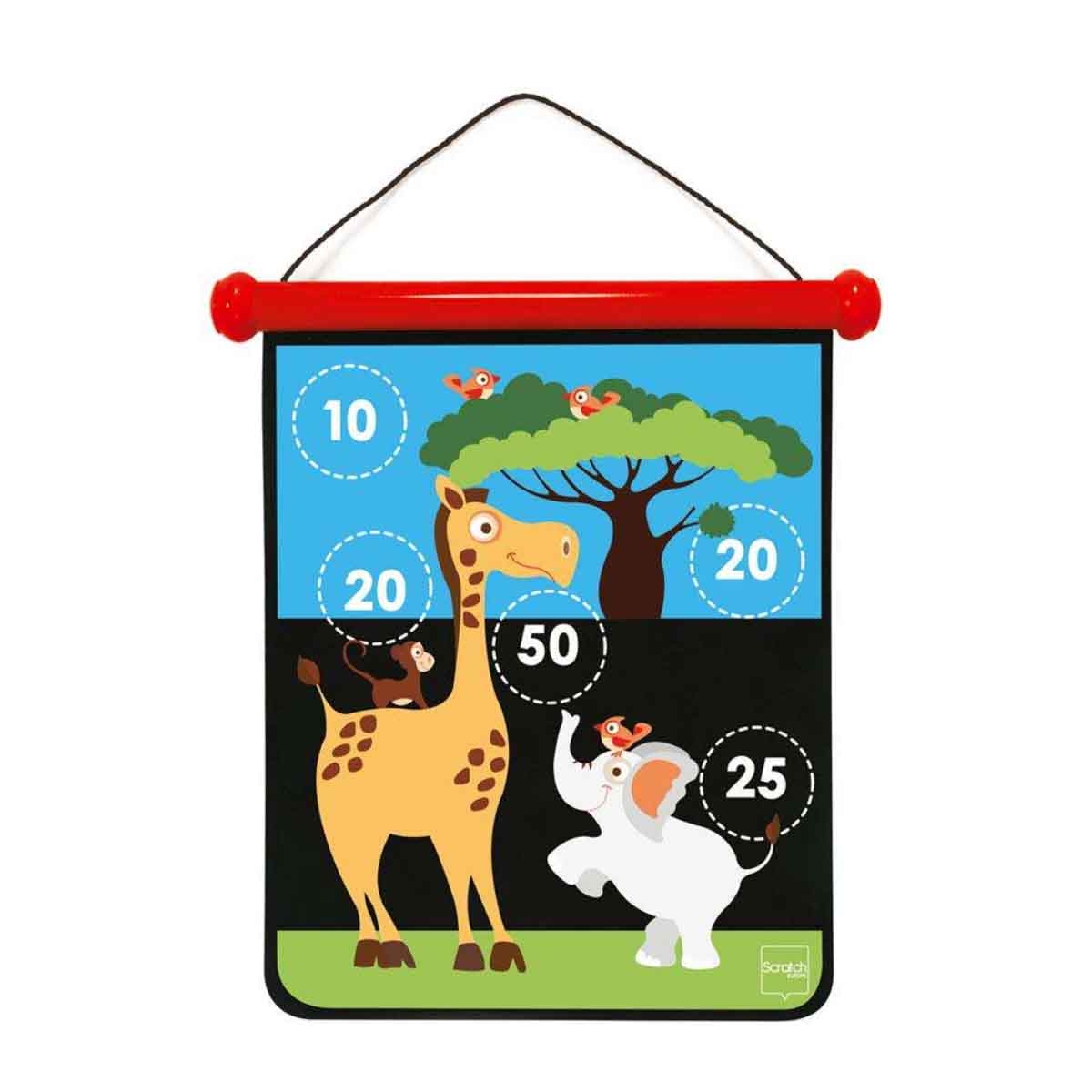 سكرتش يوروب لوحة سهام مغناطيسية سفاري مع سهام للجنسين 5 - 7 سنوات