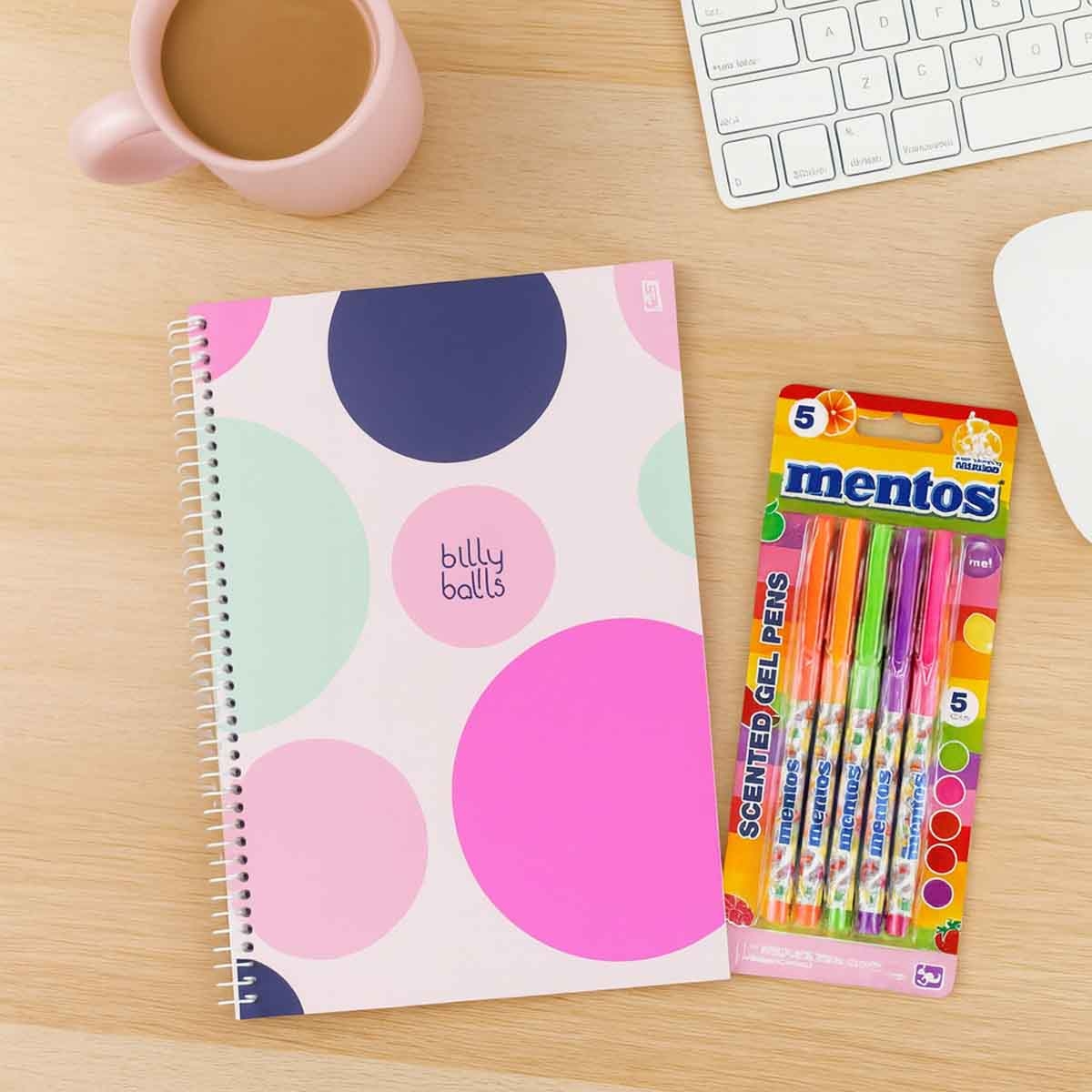 إس دي إنوفاسوس غرافيكا دفتر سبرال بي بي مجموعة من أقلام جيل معطرة منتوس